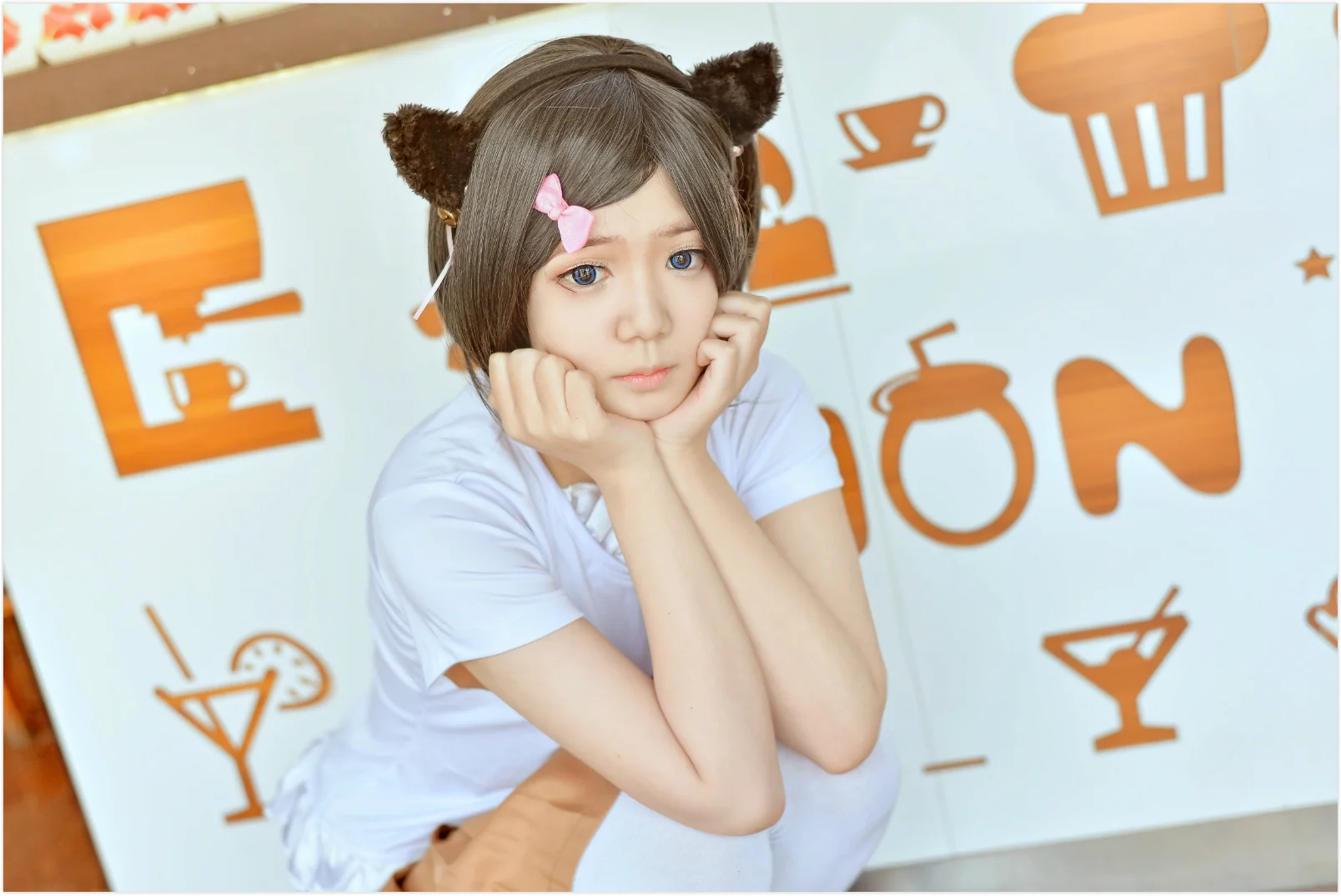 变态王子与不笑猫 筒隐月子咖啡店约会装COS写真