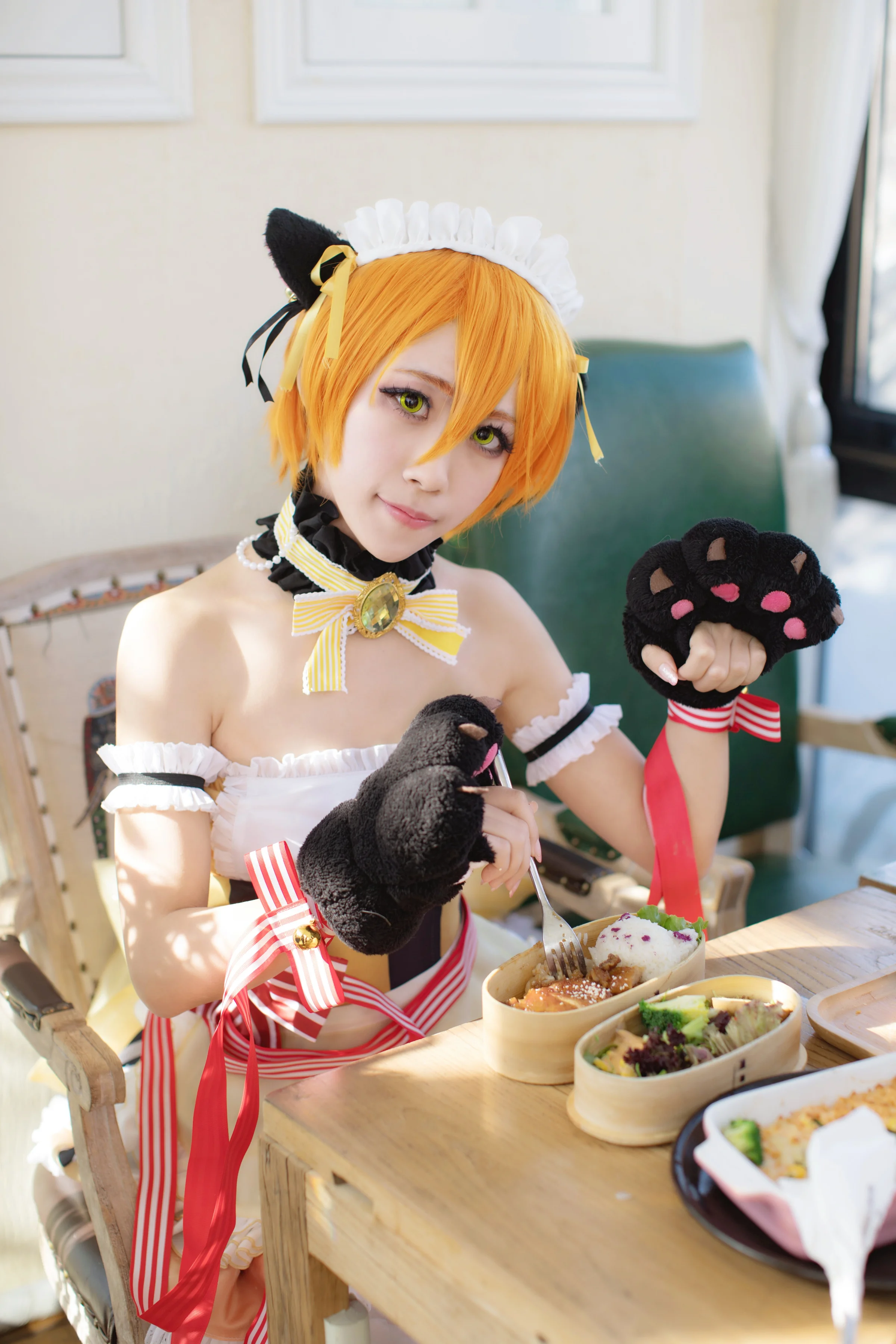 lovelive星空凛情人节女仆COS写真