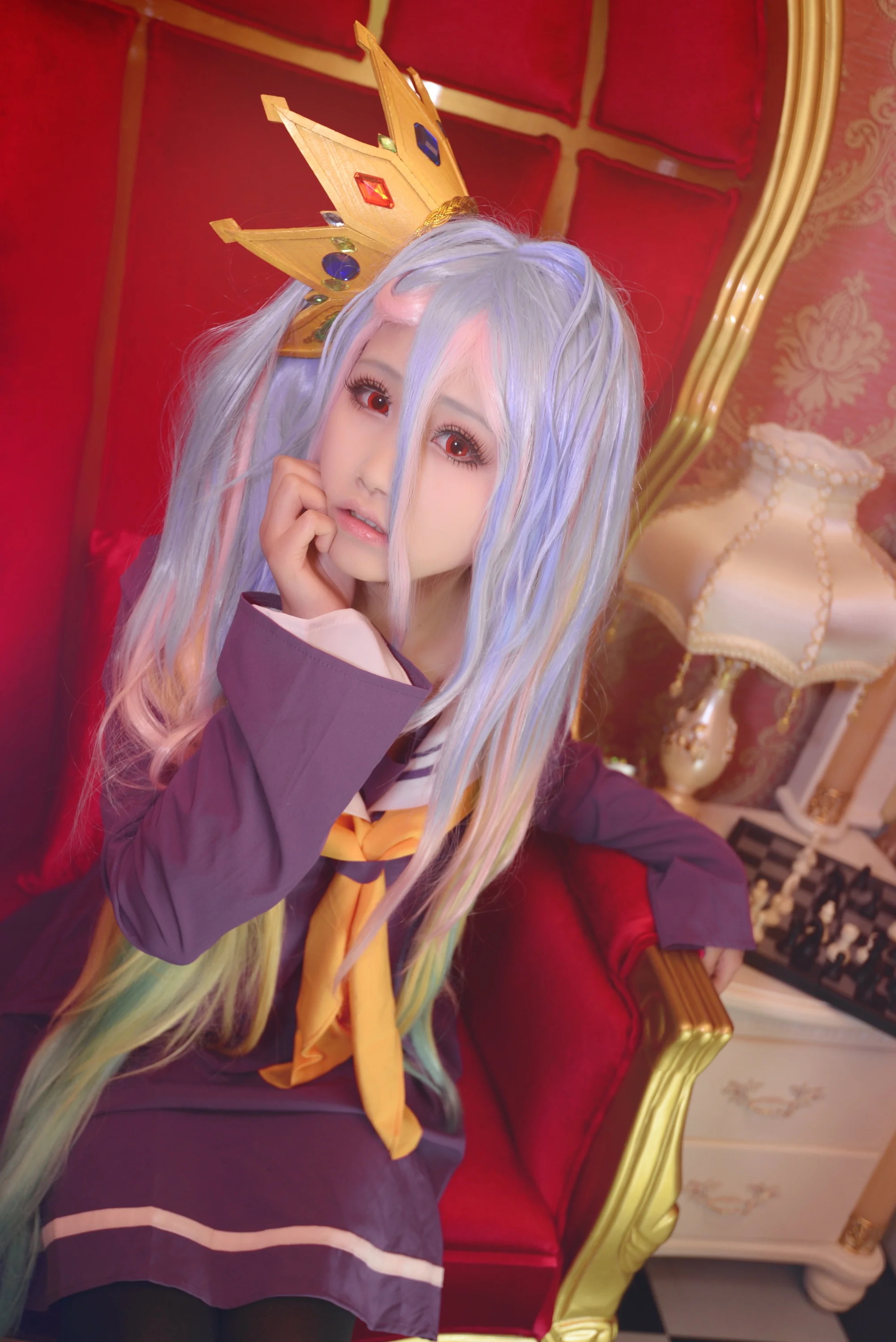 游戏人生 白 COS写真