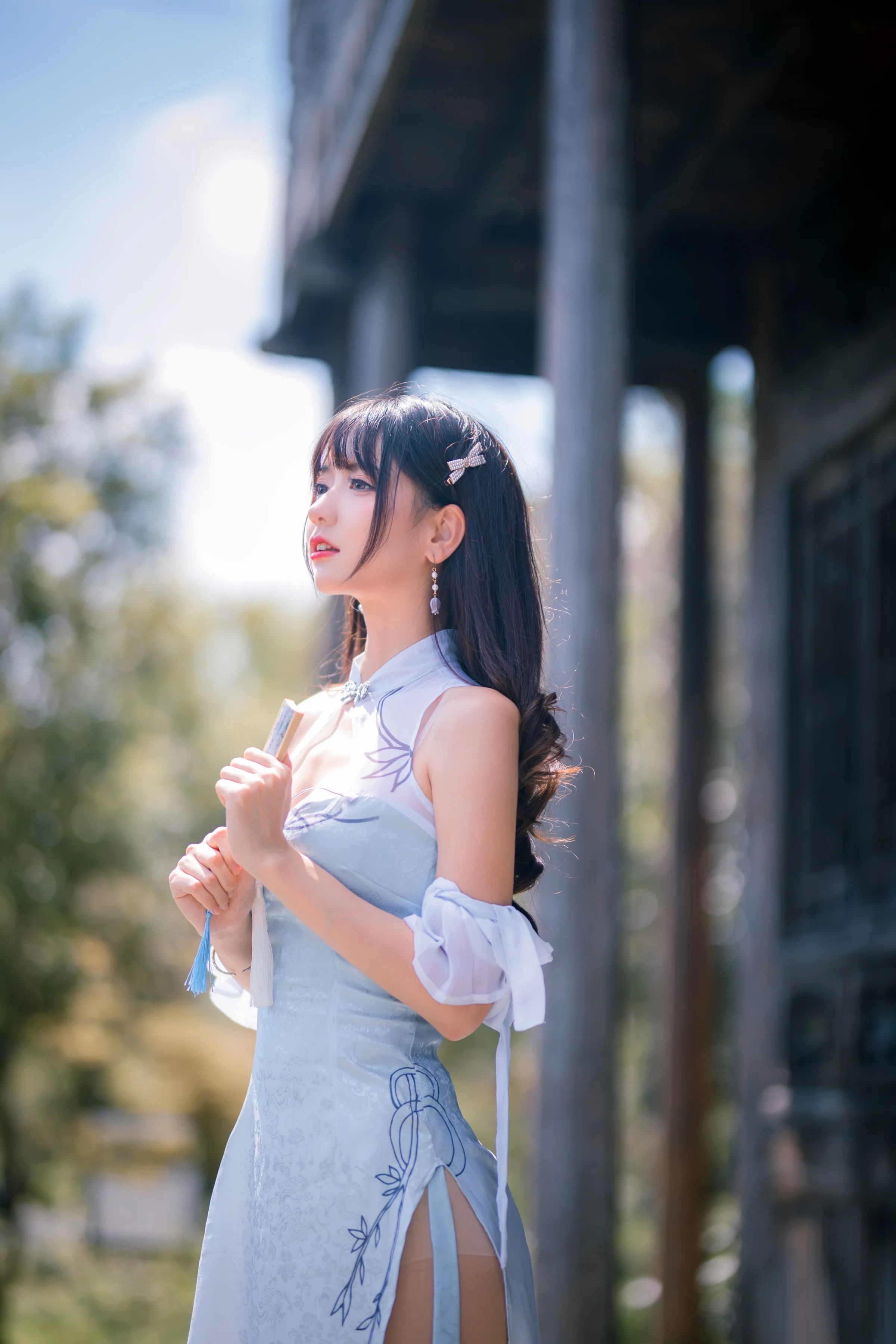 陆卿卿 – 蓝色旗袍｜高清图片集