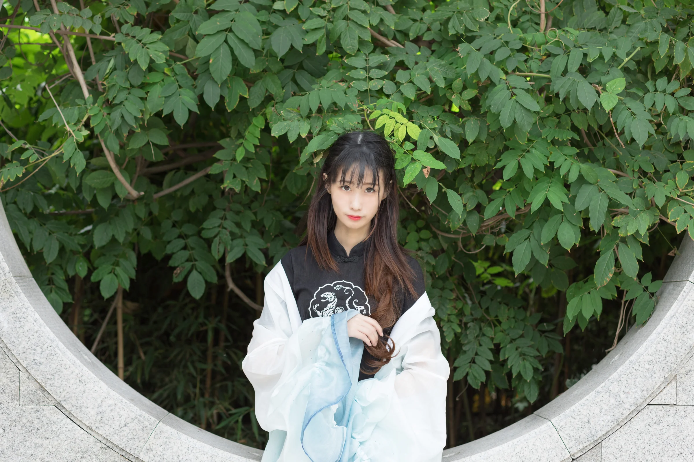 古风旗袍战神白虎情侣装COS写真