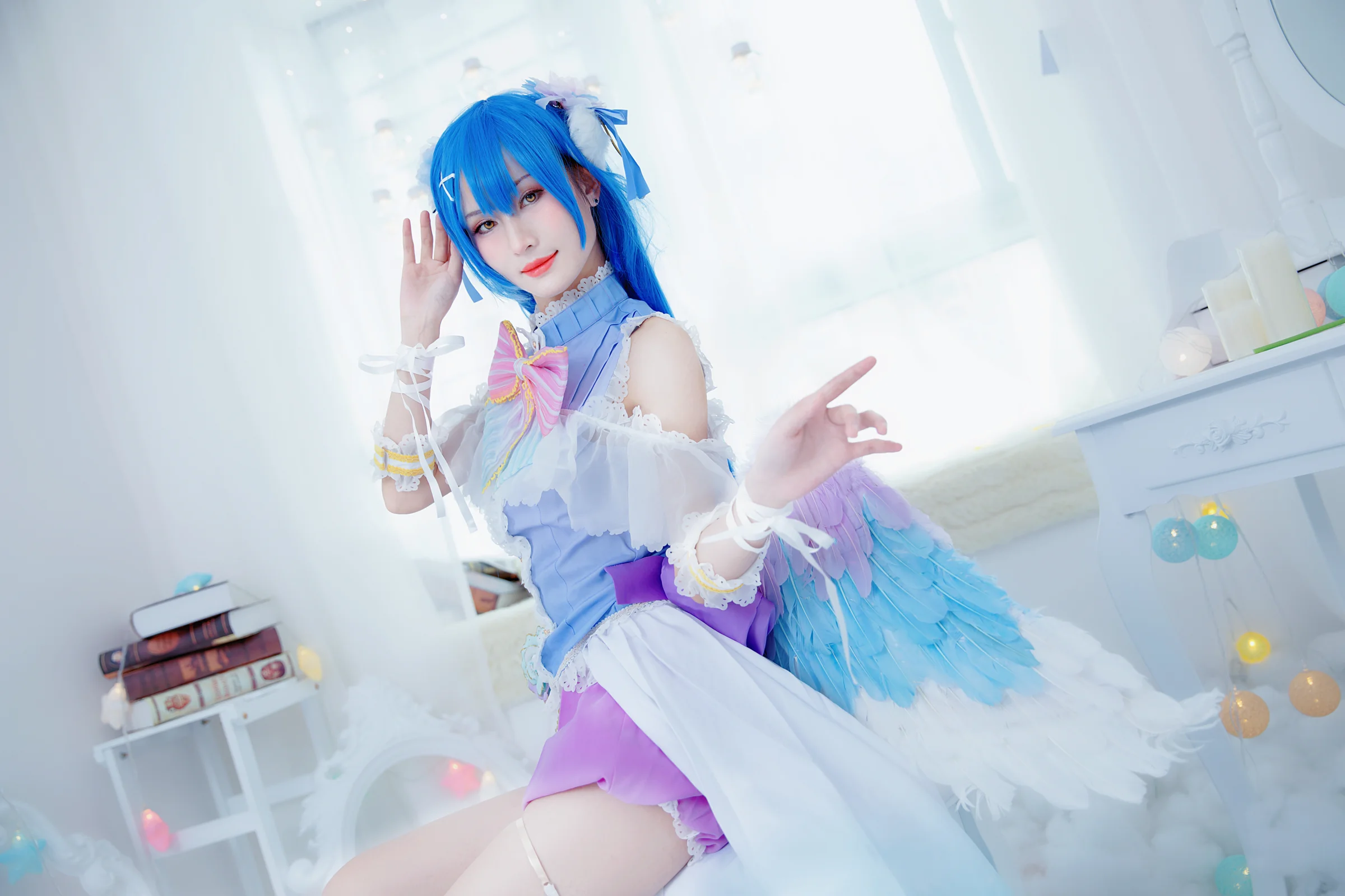 lovelive 田园海未COS写真 白色情人节
