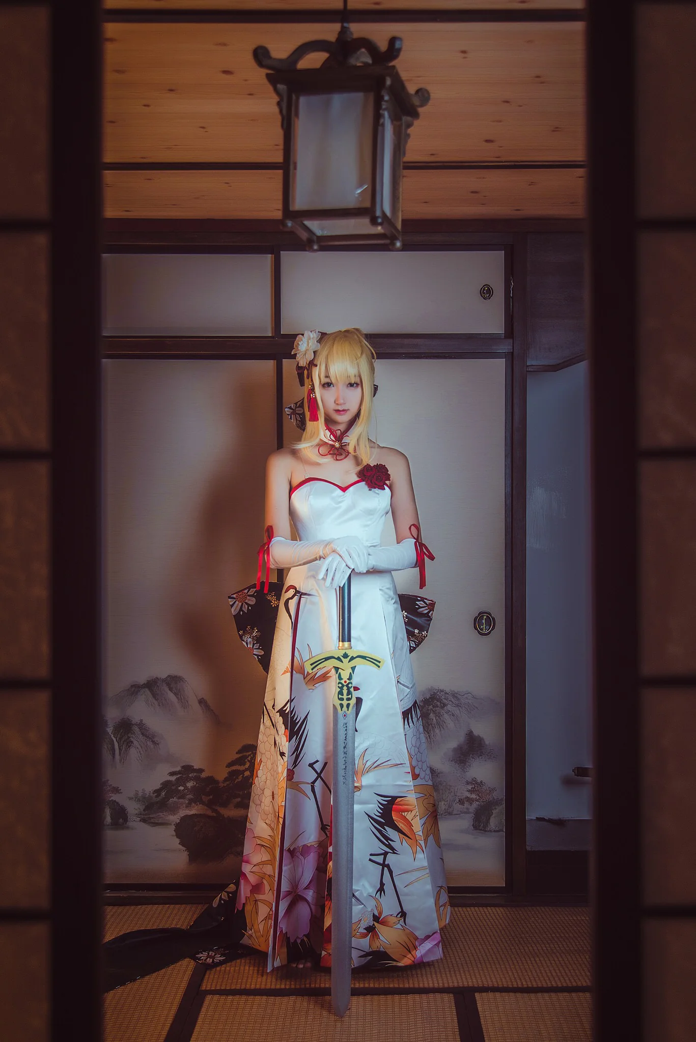 saber 仙鹤礼服COS写真