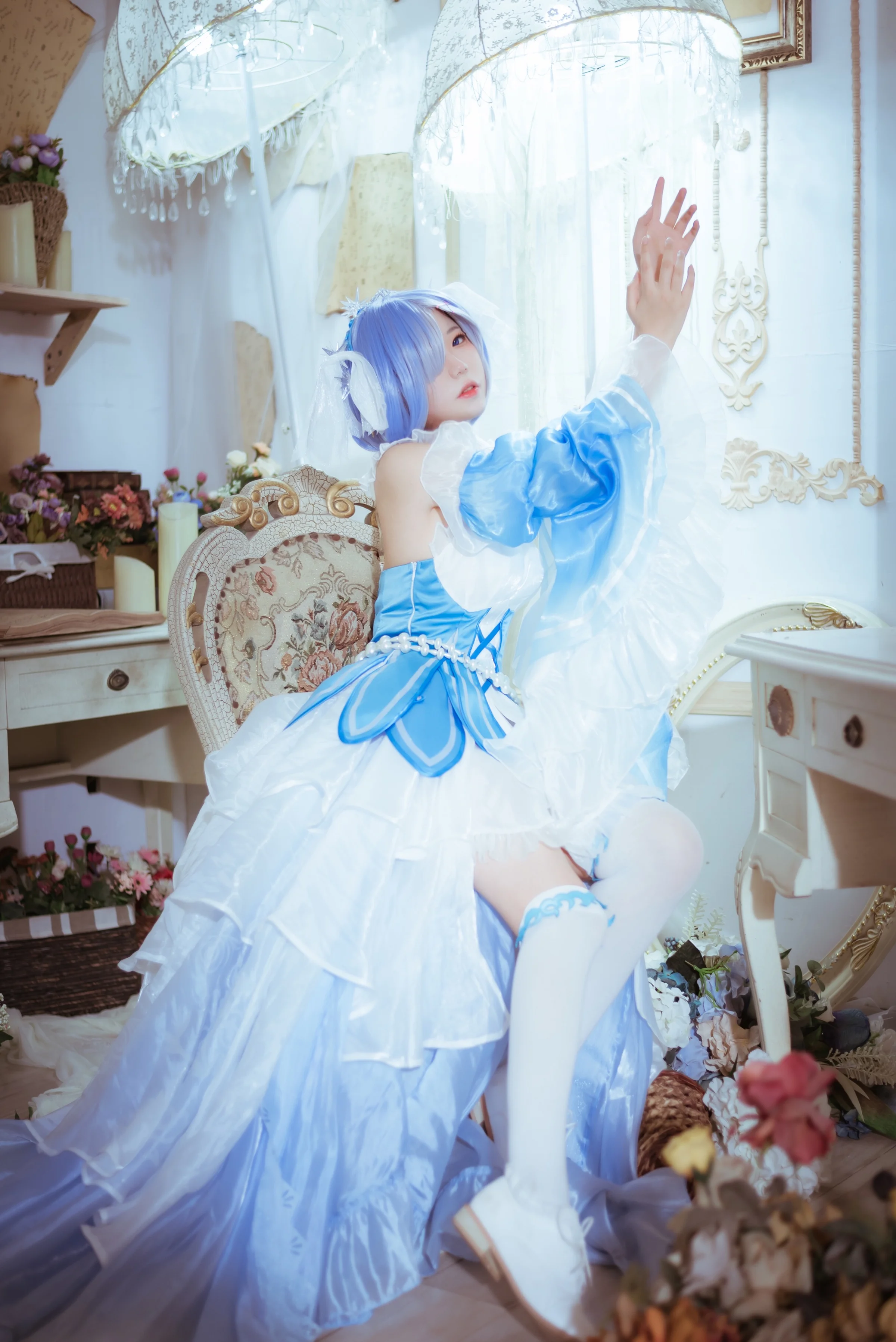 从零开始的异世界蕾姆的冰晶礼服COS写真