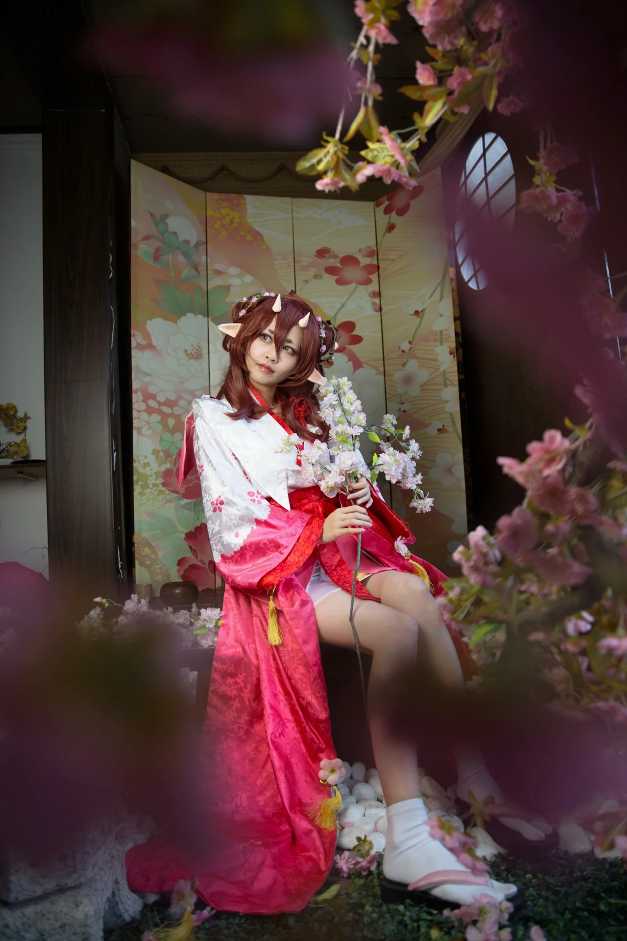 阴阳师桃花妖COS写真