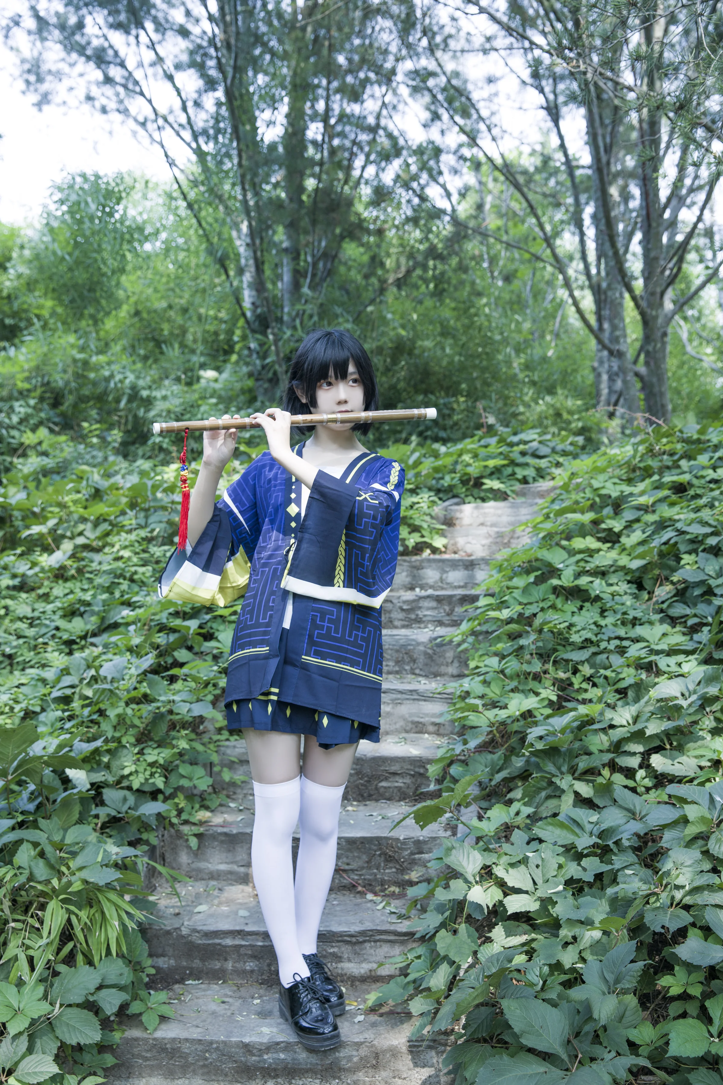 刀剑乱舞三日月同人羽织COS写真
