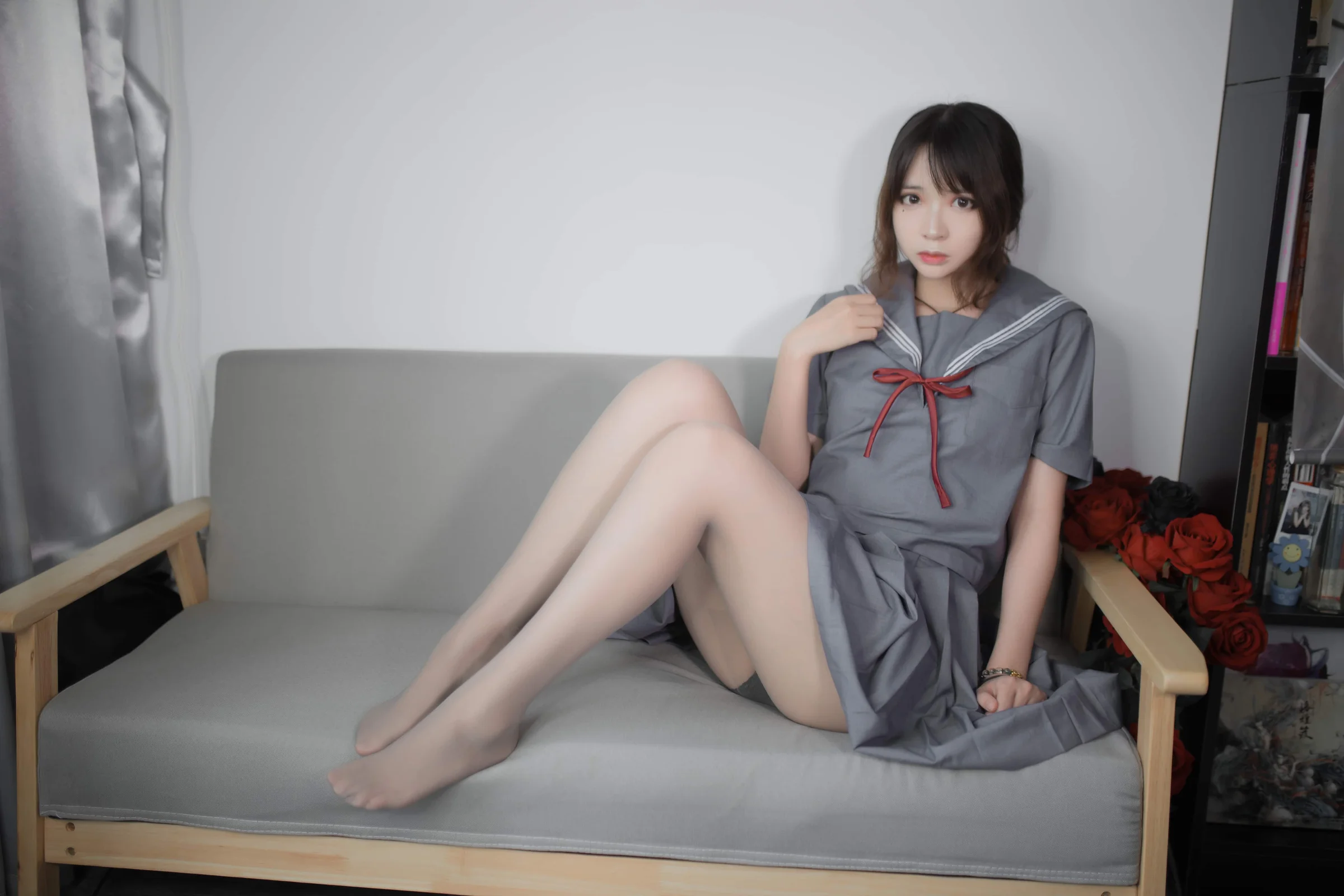 疯猫ss – 蓝灰JK [29P]｜高清图片集