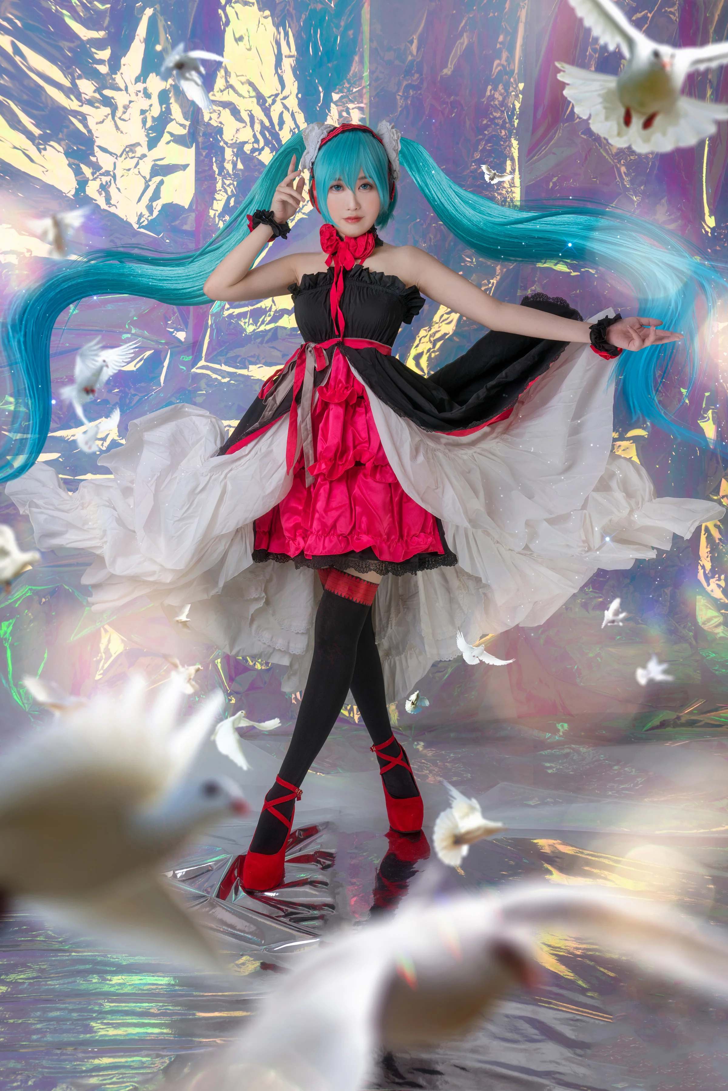 VOCALOID初音未来第七龙神miku联动COS写真
