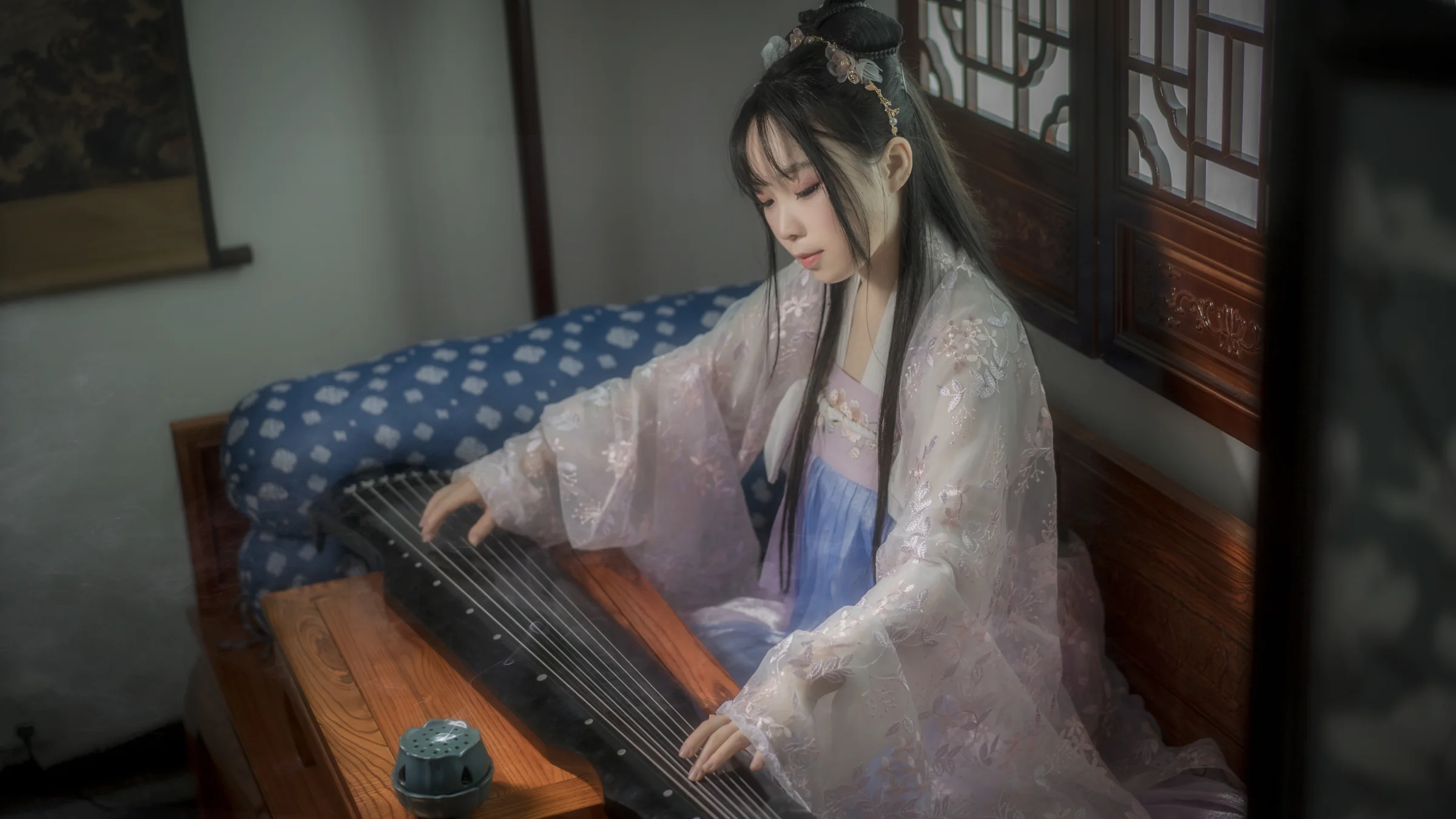 【汉服正片】天青色等烟雨，而我在等你｜高清图片集