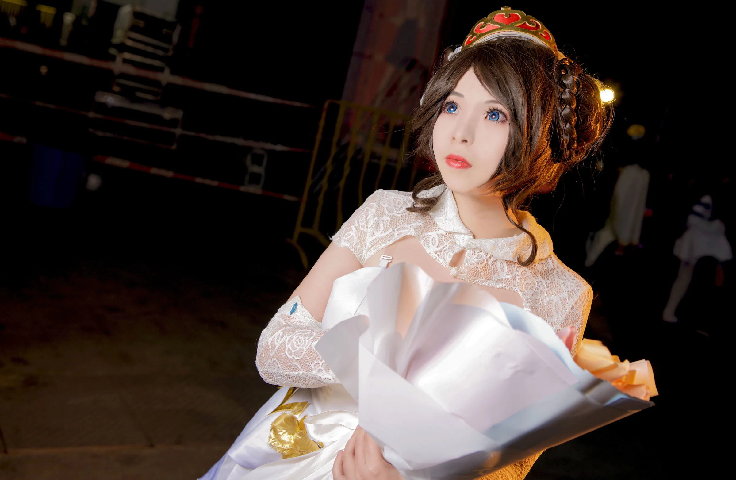 小乔纯白花嫁COS写真