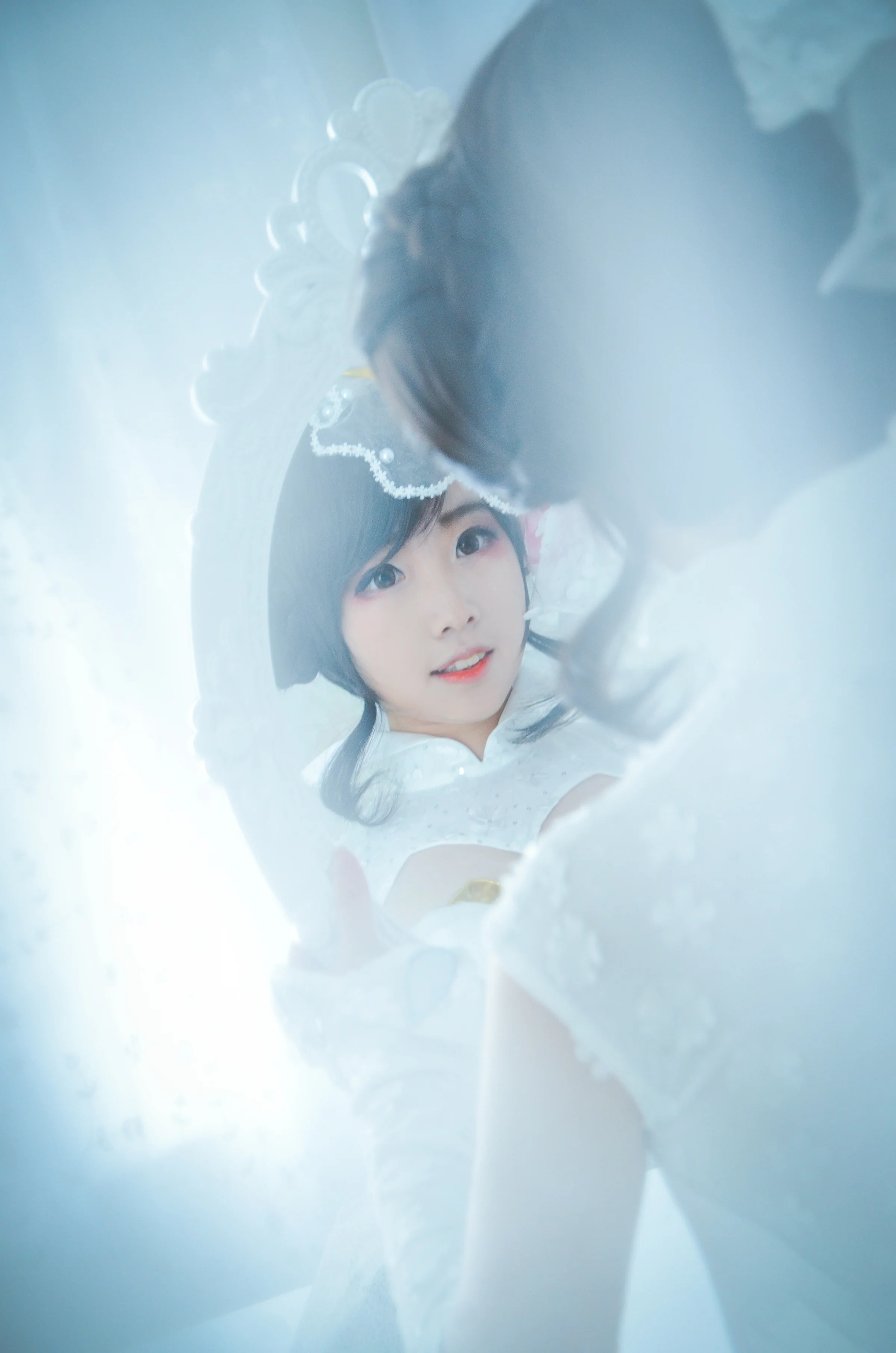 王者荣耀 小乔纯白花嫁COS写真