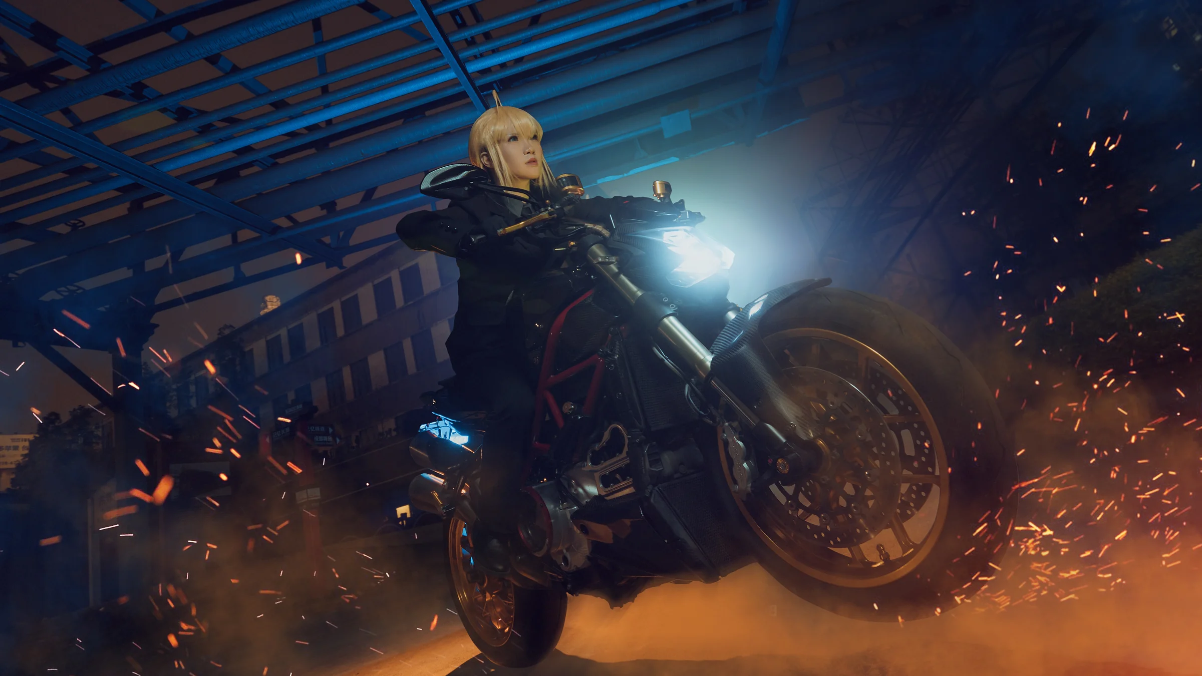 Fate/Zero——黑西装saber COS写真