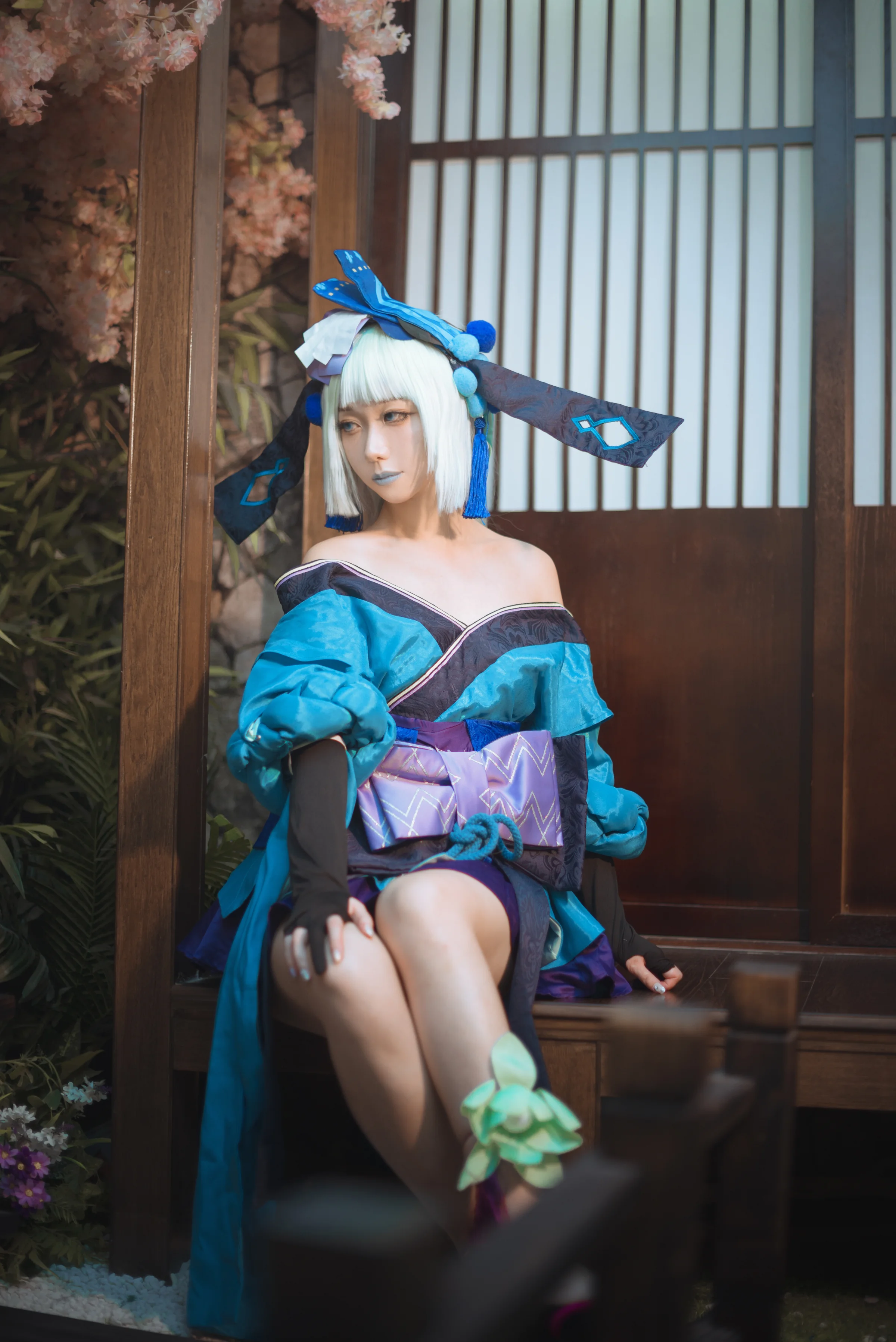 《阴阳师》青行灯COS写真