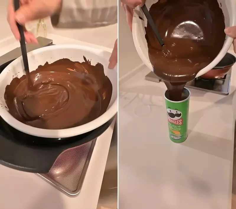 《品客洋芋片的創意新吃法》灌滿巧克力有點奢侈，但感覺是真的好吃！？｜高清图片集