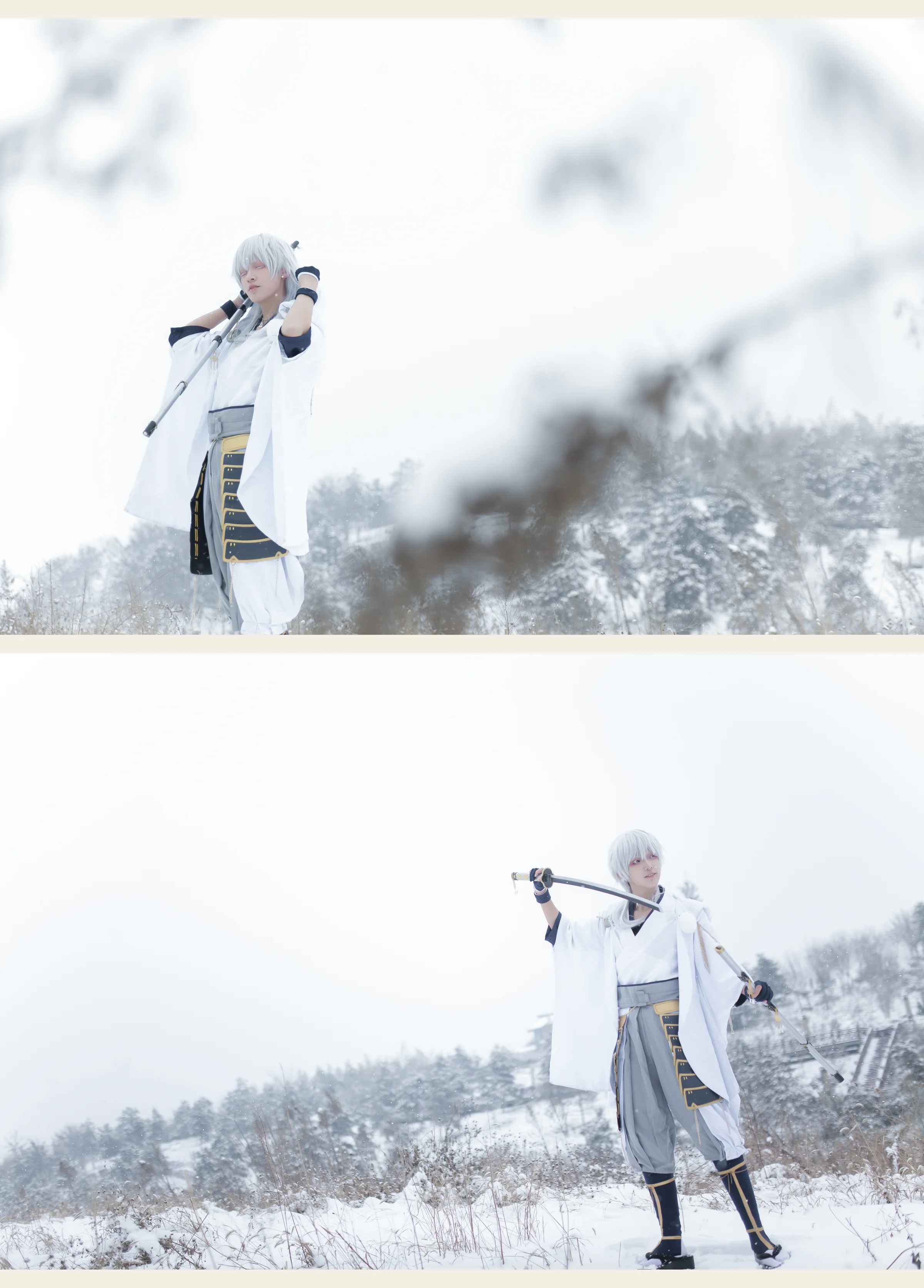 刀剑乱舞 雪景鹤球COS写真