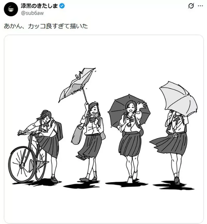 充滿青春活力的《日本女學生４人組》經典構圖成為爆紅素材了｜高清图片集