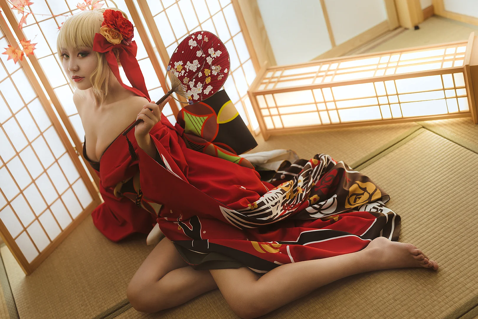 fate/grand order尼禄和服COS写真