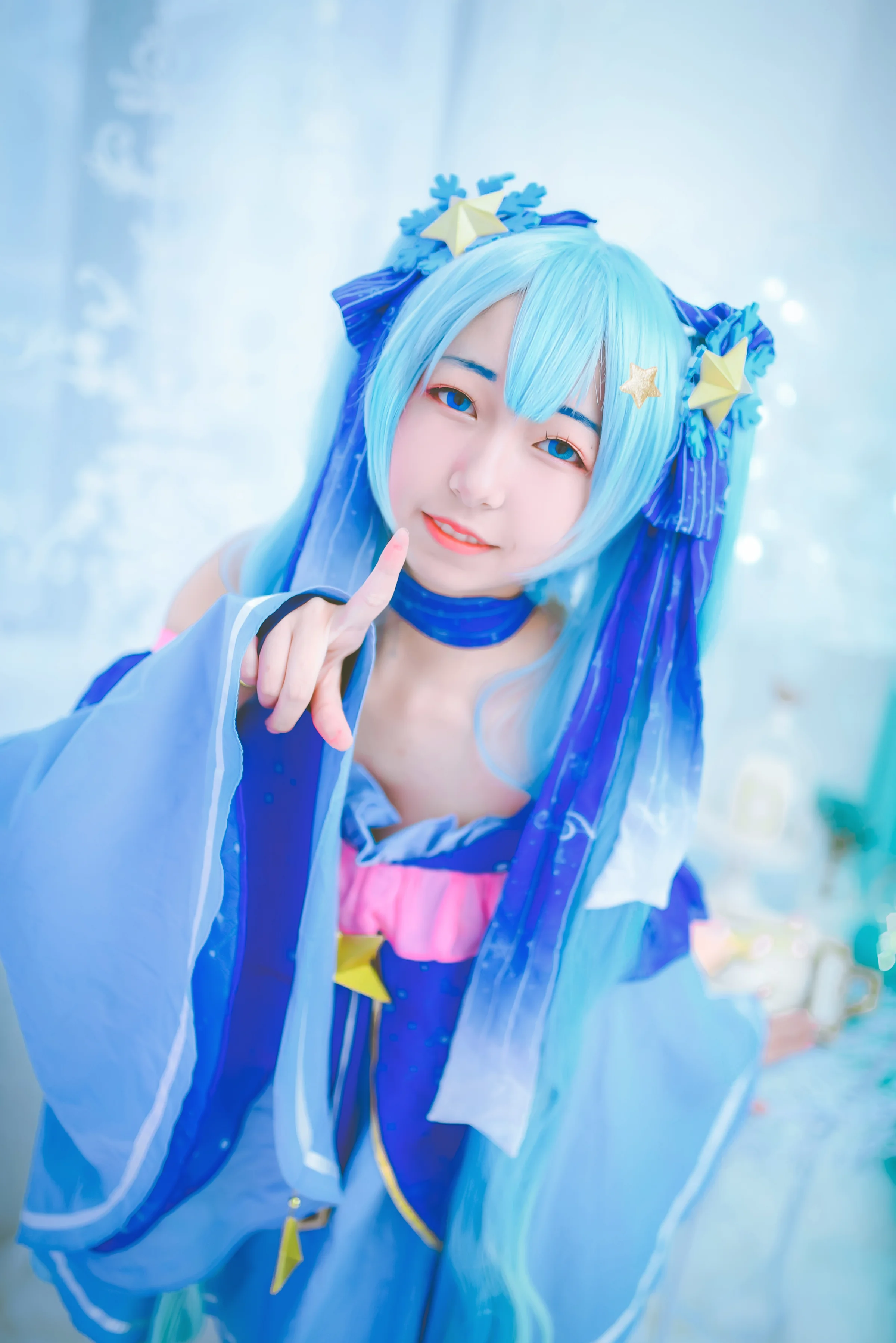 miku星与雪的公主COS写真