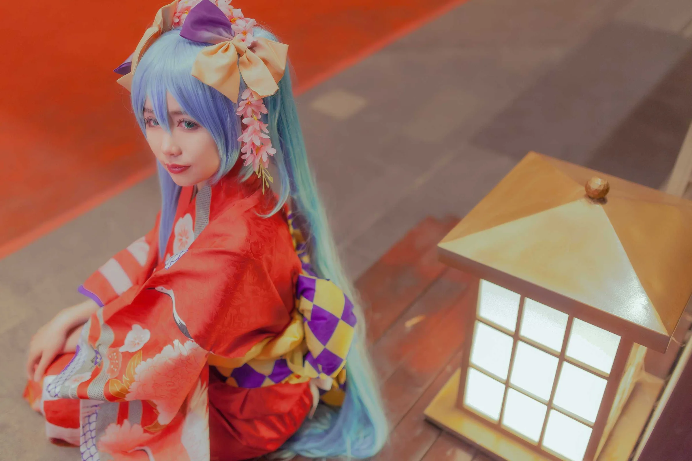 VOCALOID 初音花色衣COS写真
