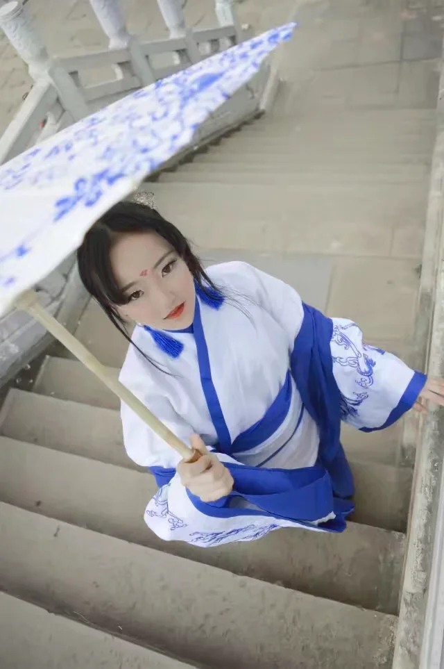 蓝白汉服｜高清图片集