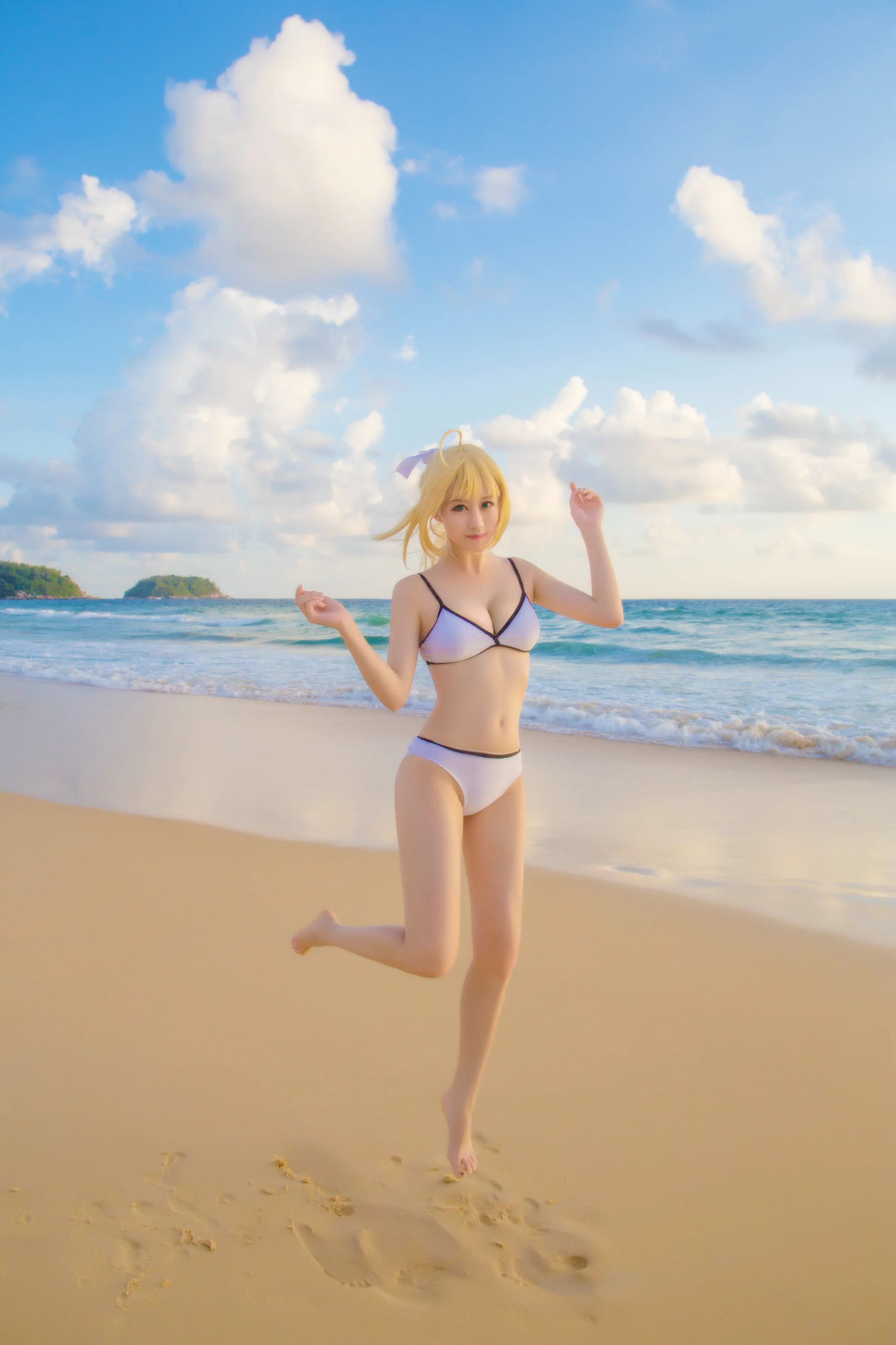 吾王の听海，saberlily COS写真
