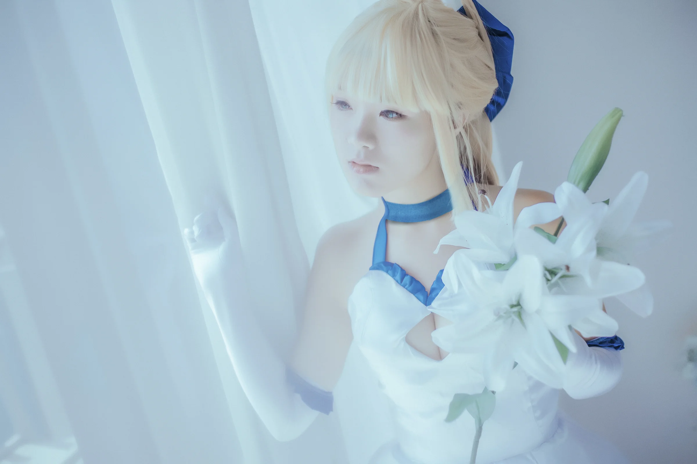 saber lily蓝百合COS写真