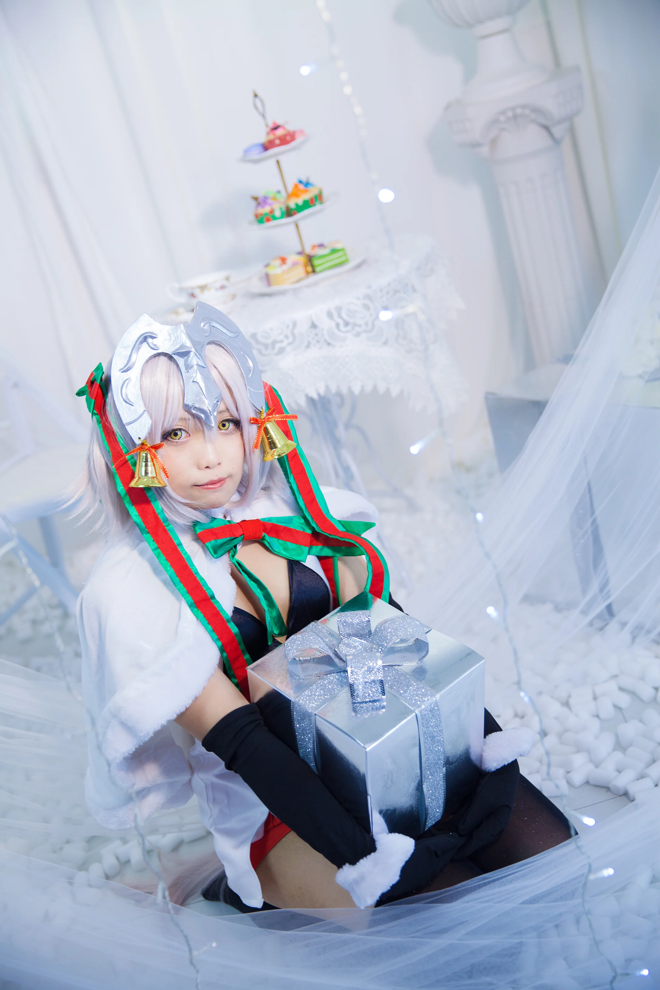 fate grand order 圣诞幼贞德lily COS写真