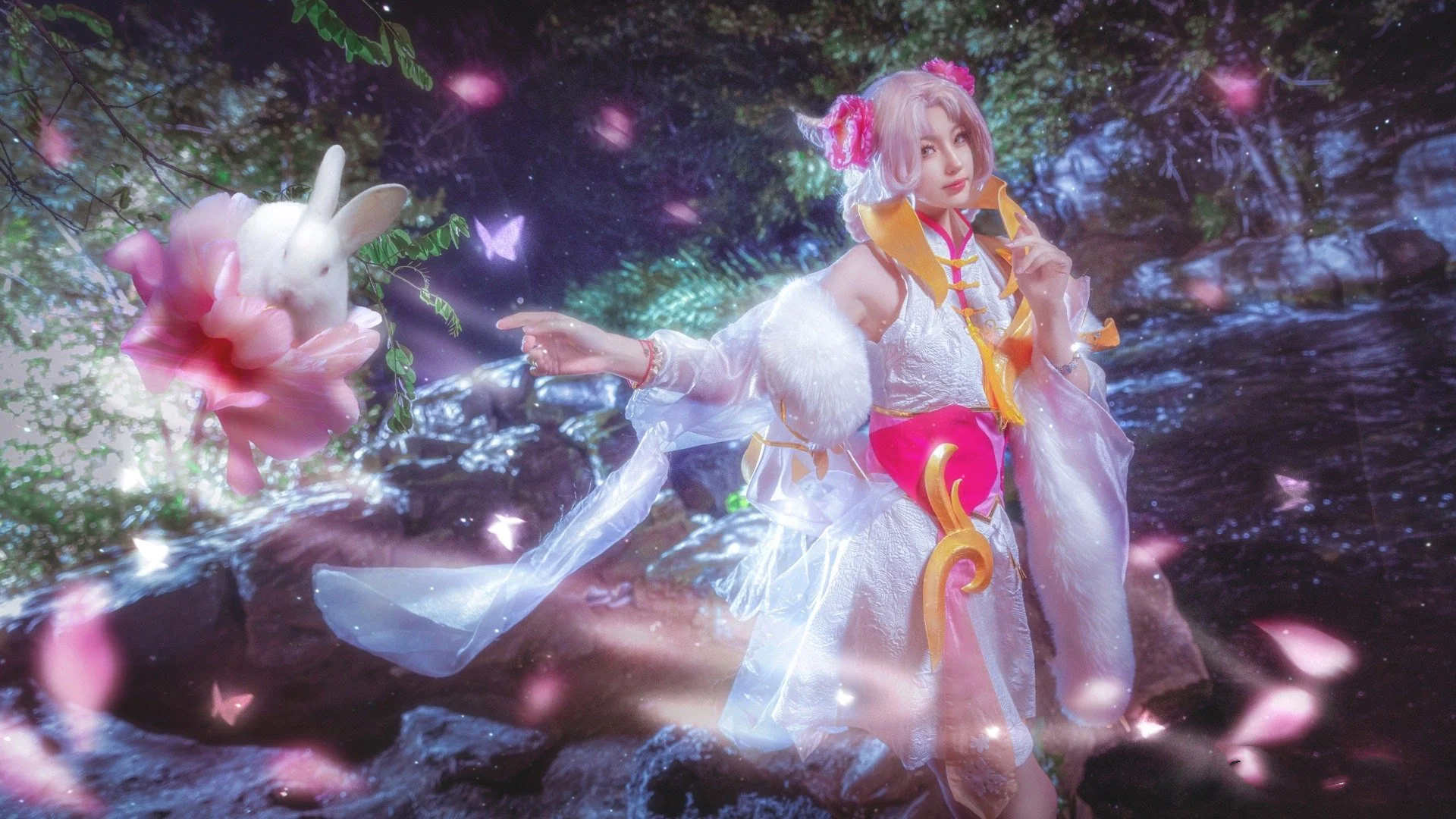 《王者荣耀》嫦娥拒霜思COS写真