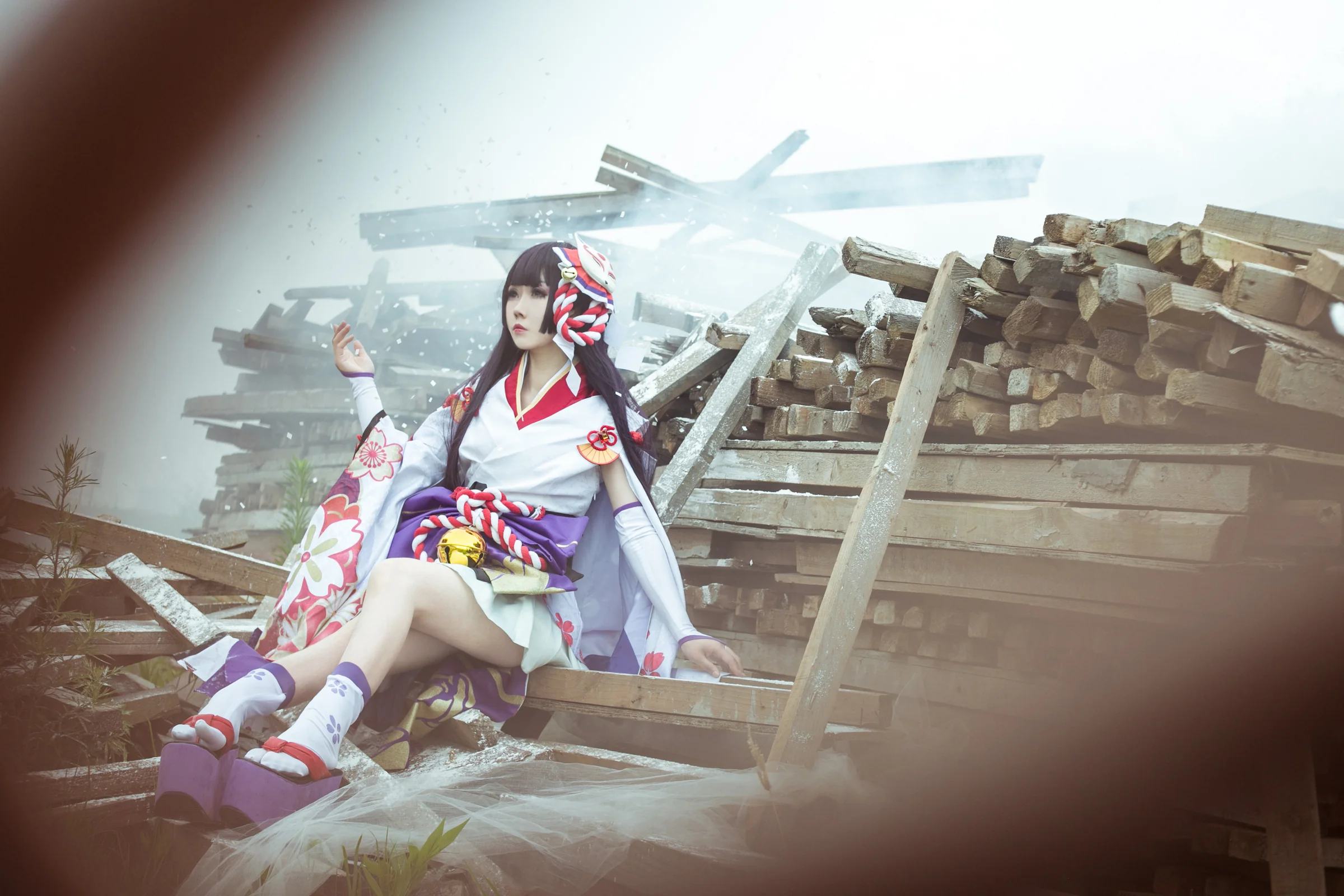 【阴阳师雪女】残雪COS写真