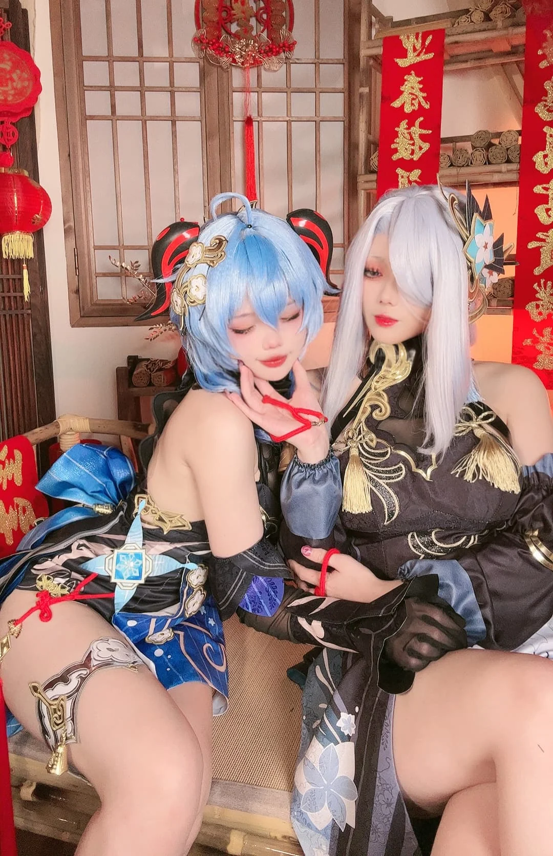 九言&小瑶幺幺 – 原神新春 甘雨&申鹤海灯节双人｜高清图片集
