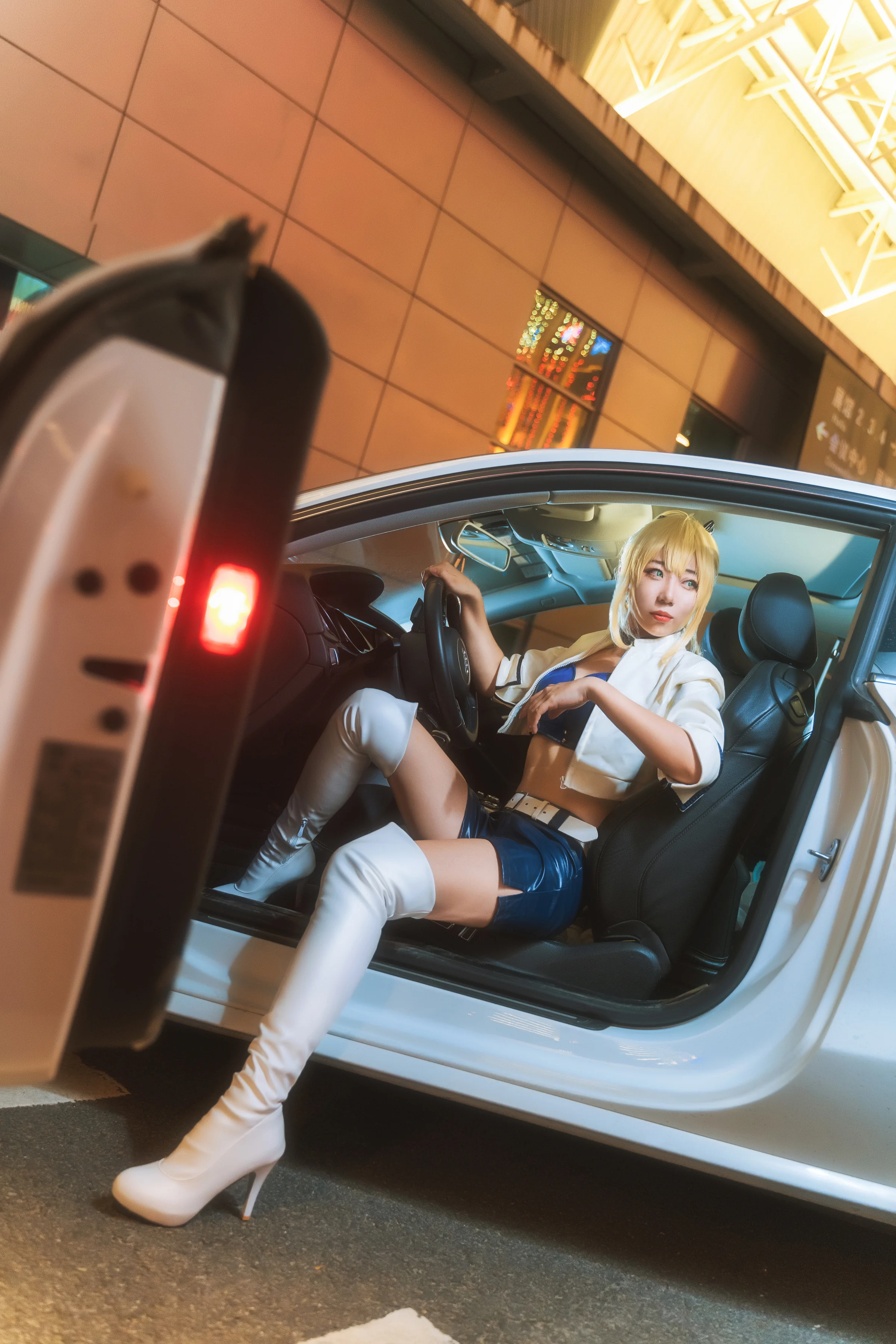 fate saber 赛车娘COS写真