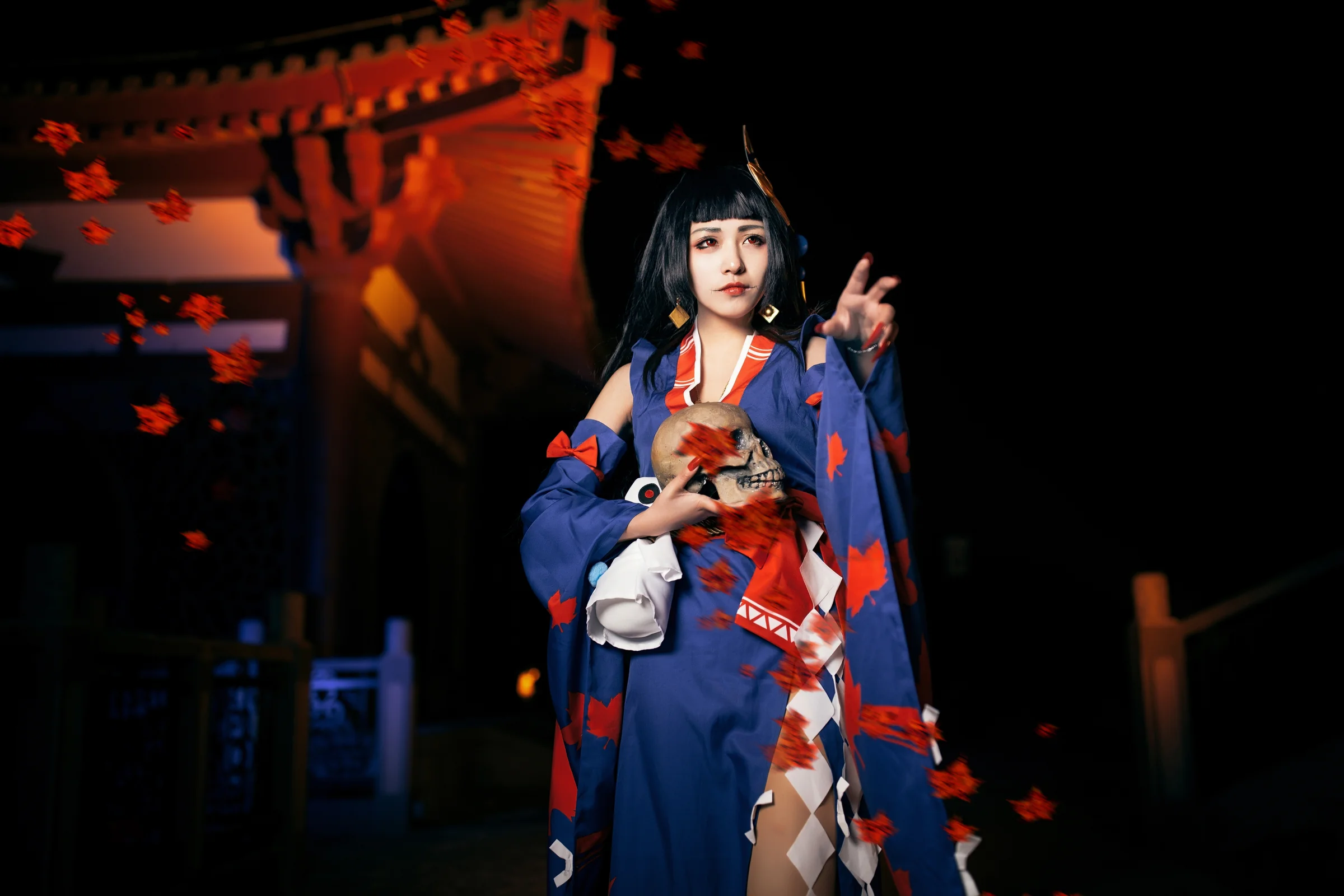 《阴阳师》鬼女红叶COS写真