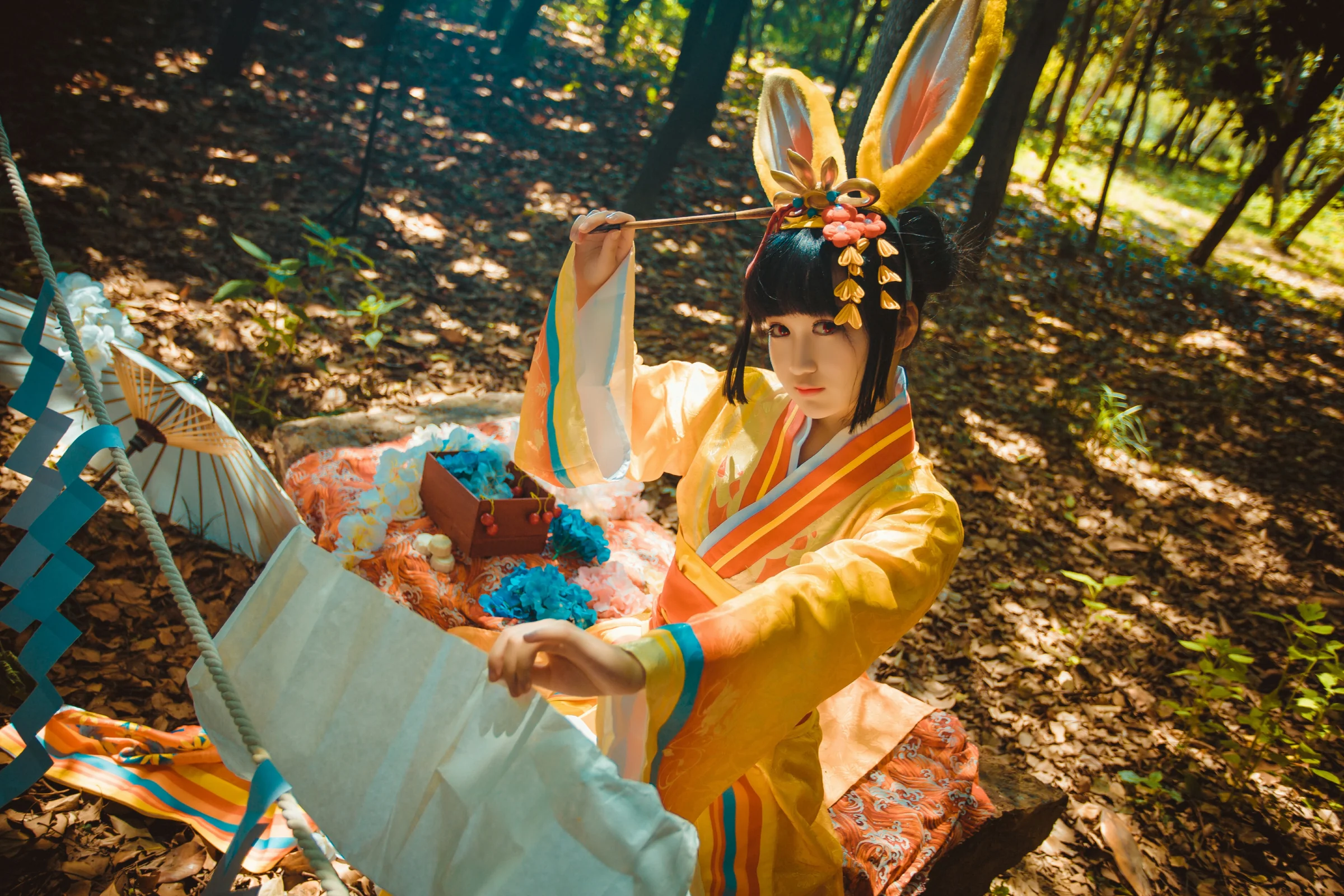 阴阳师山兔山蛙COS写真