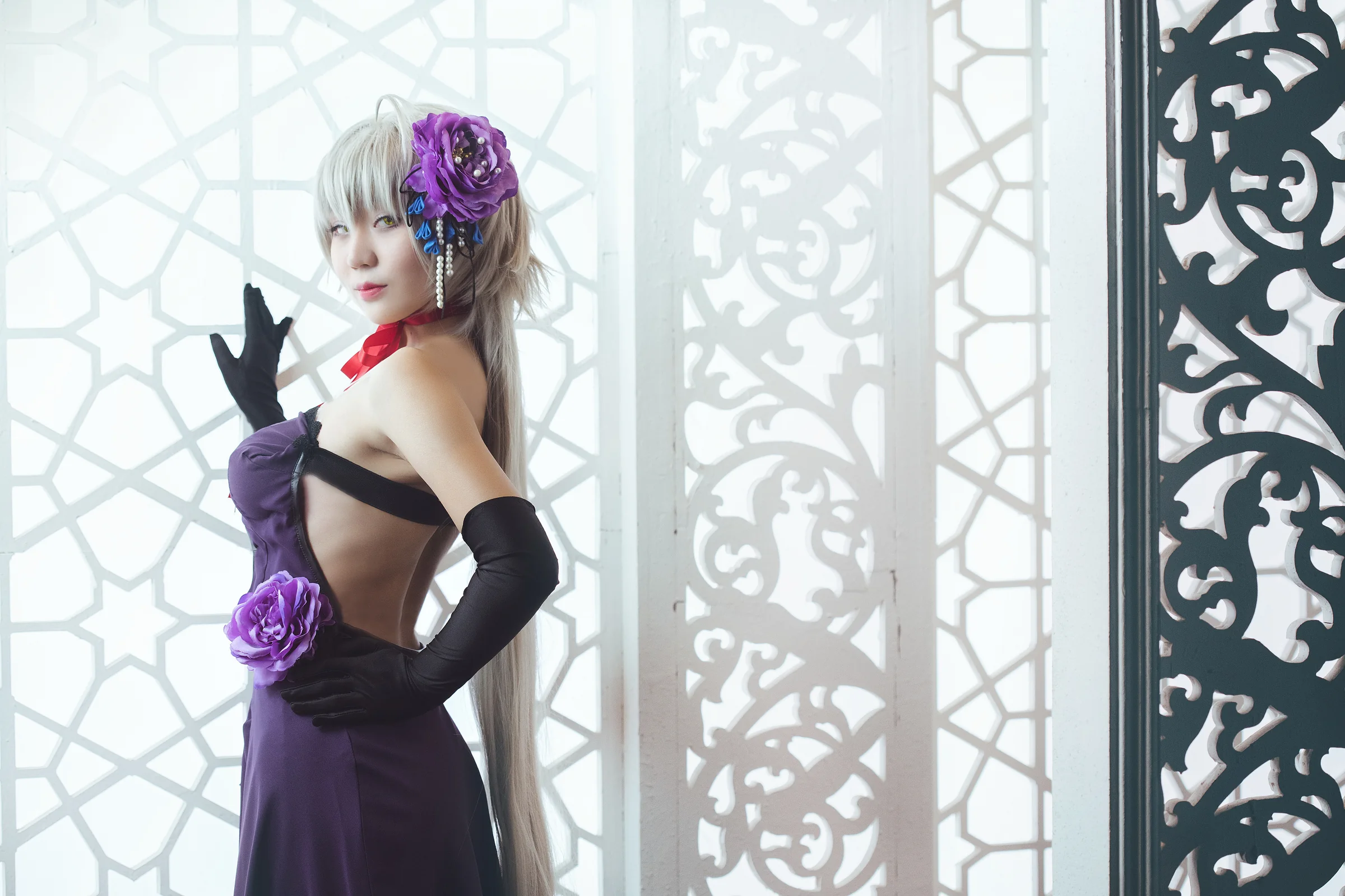 fate/grand order黑贞德礼服COS写真