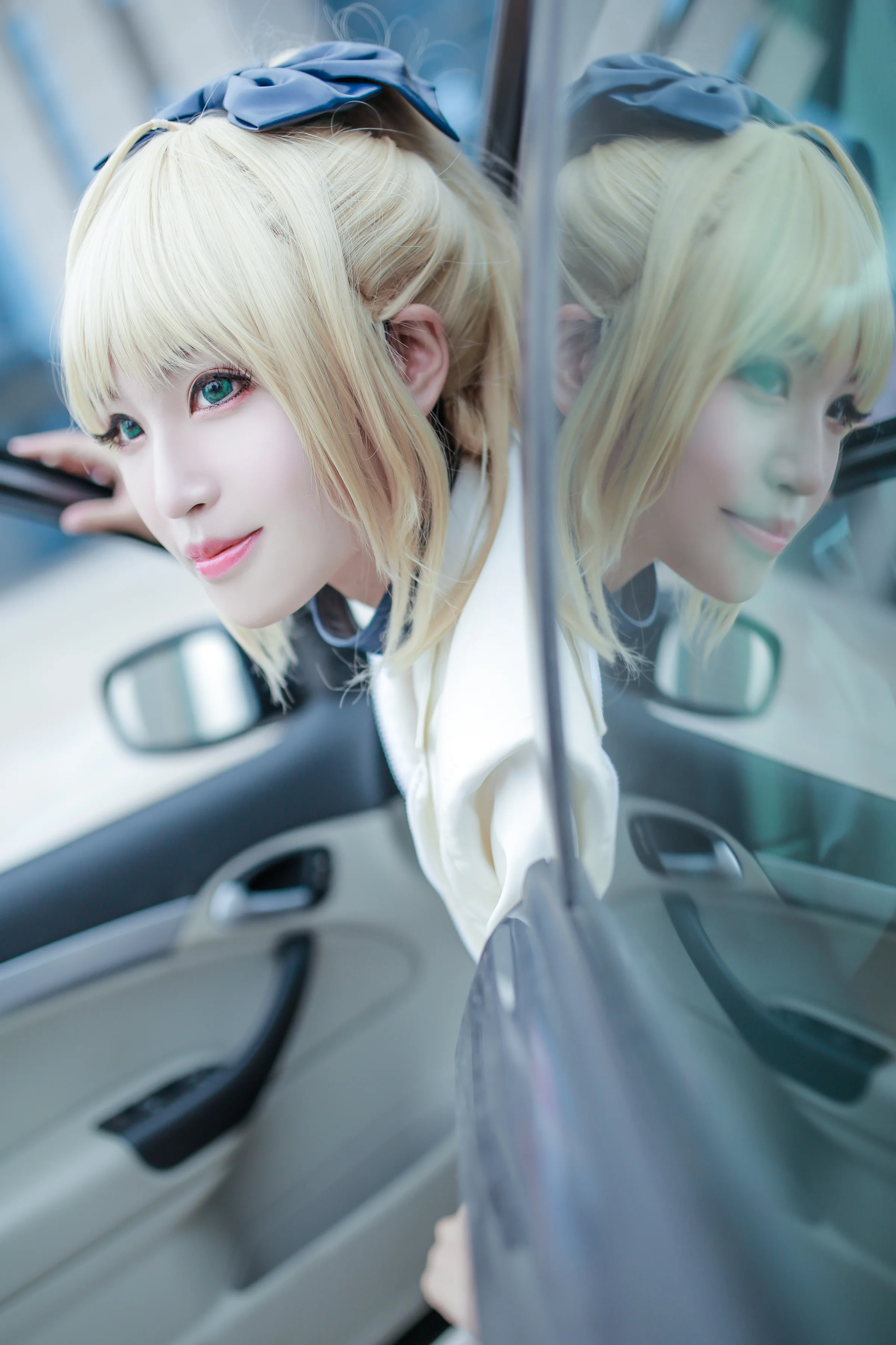 fate saber 赛车娘COS写真