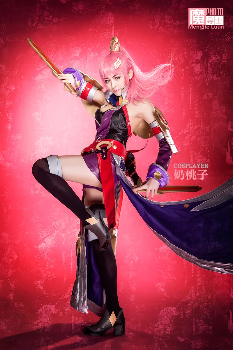 魔导士联合电竞美女解说奶桃子出品王者荣耀花木兰COS写真