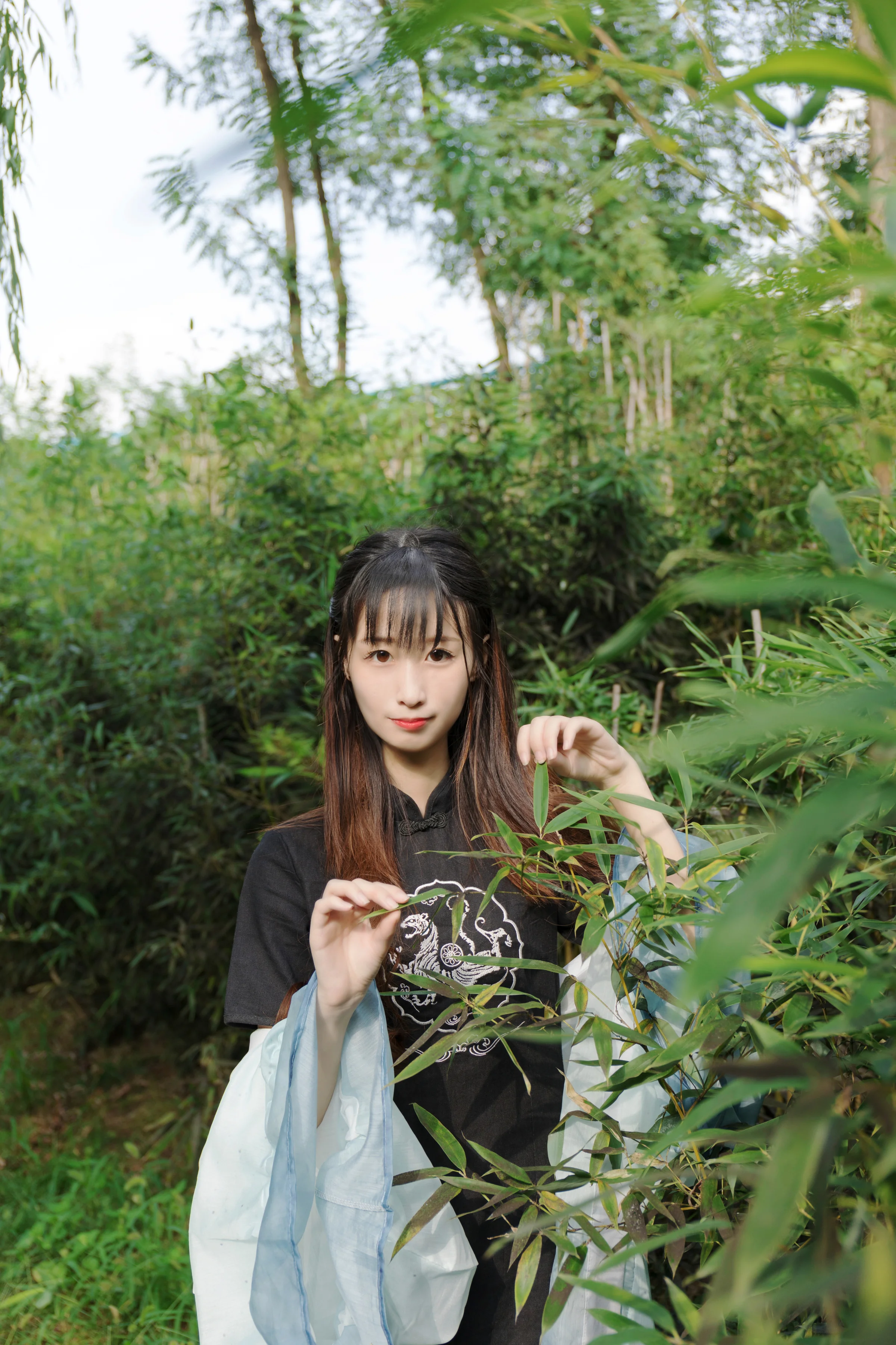 古风旗袍战神白虎情侣装COS写真