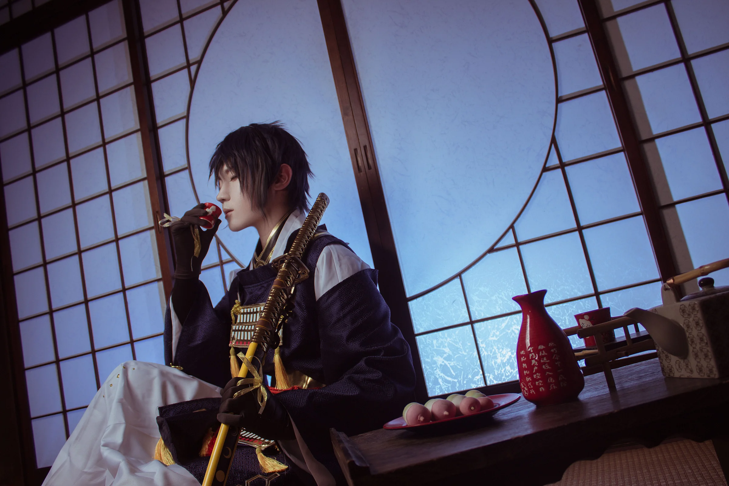 刀剑乱舞 三日月宗近COS写真