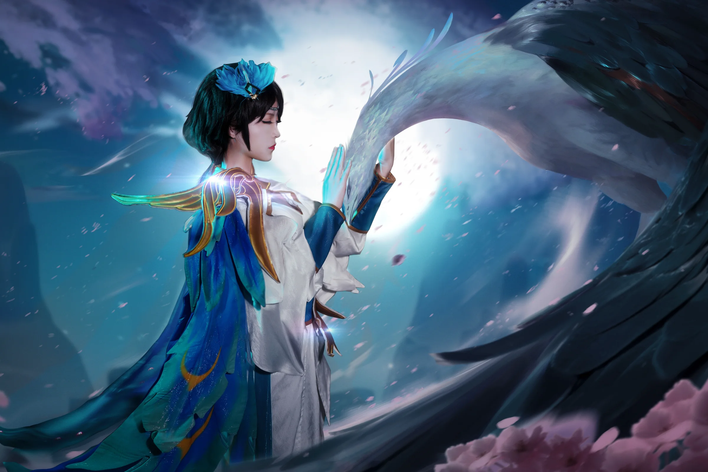 《王者荣耀》虞姬云霓雀翎COS写真