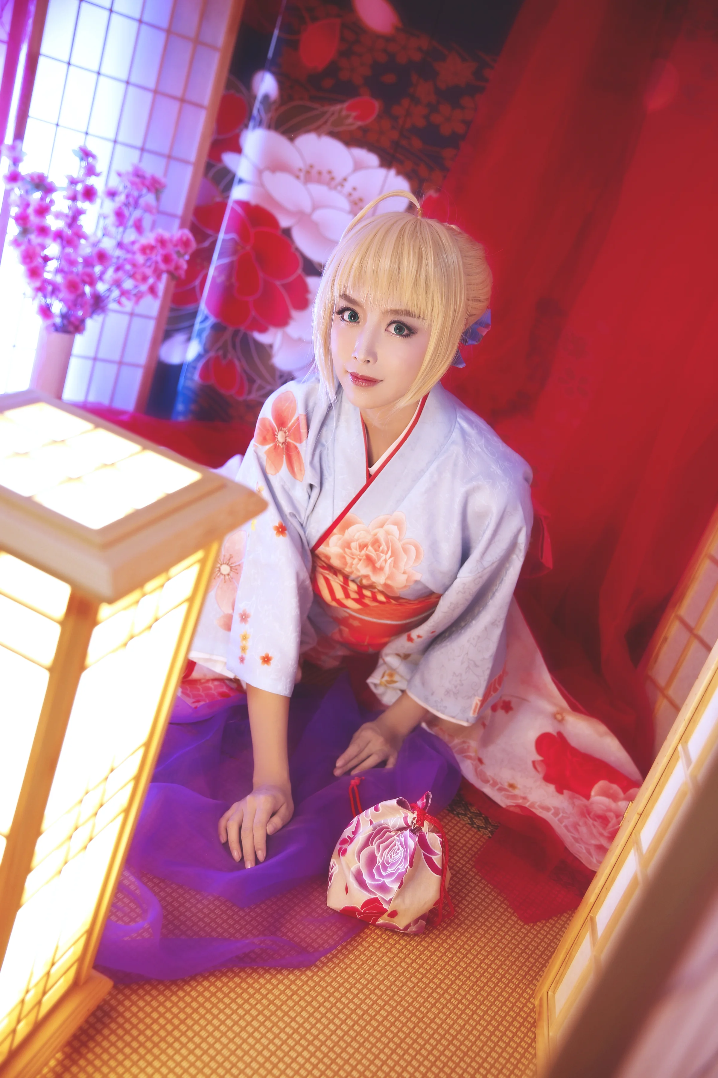 和服saber COS写真