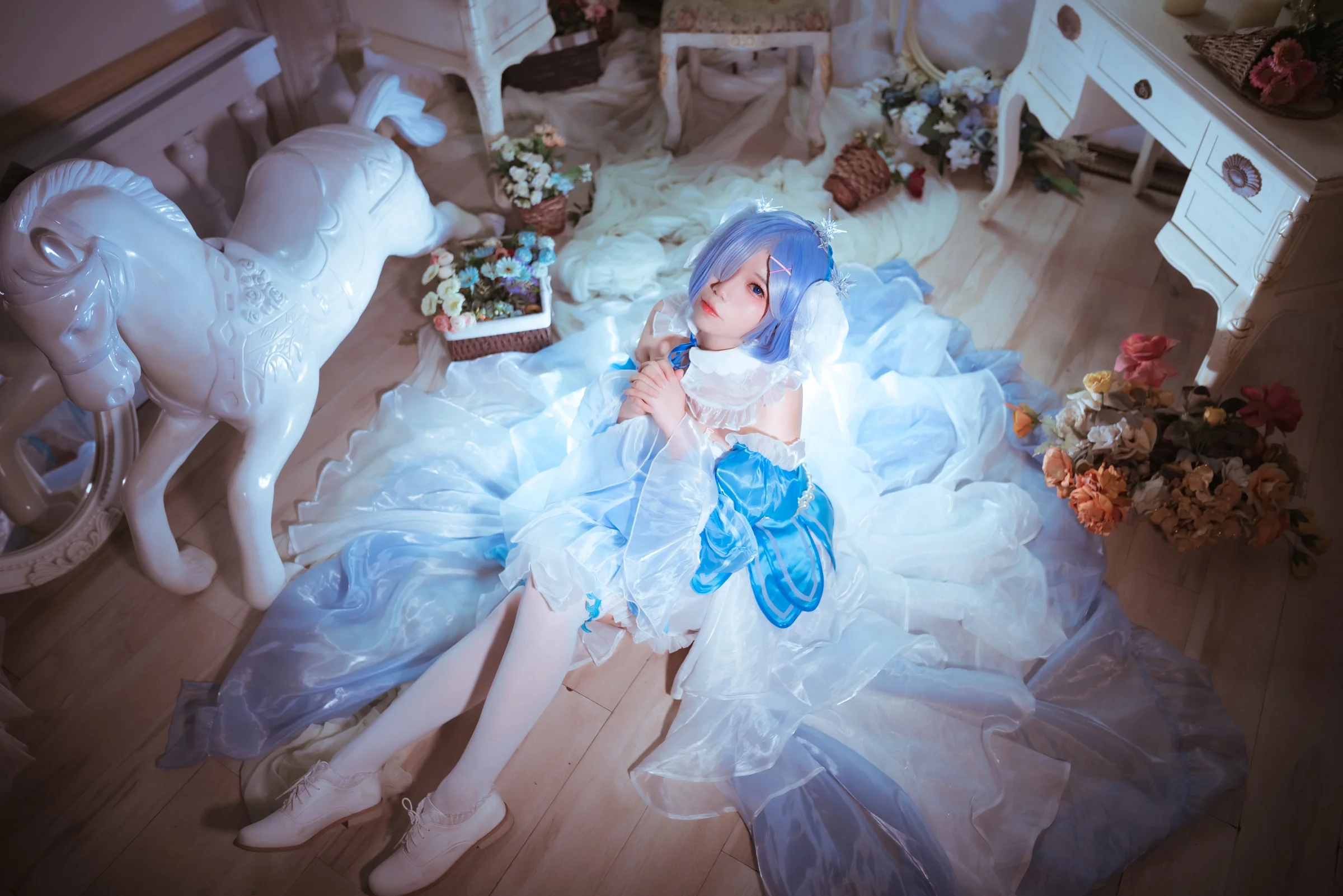 从零开始的异世界蕾姆的冰晶礼服COS写真