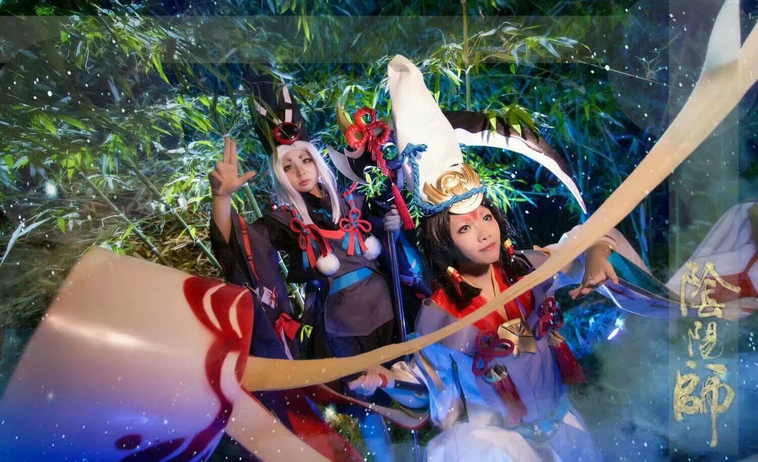 来自阴阳师的召唤 白童子黑童子COS写真
