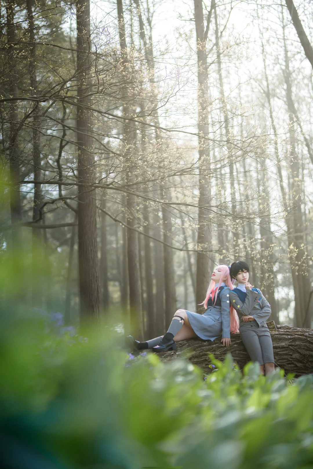 《DARLING in the FRANXX》02COS写真，樱花是像02头发一样漂亮颜色的花