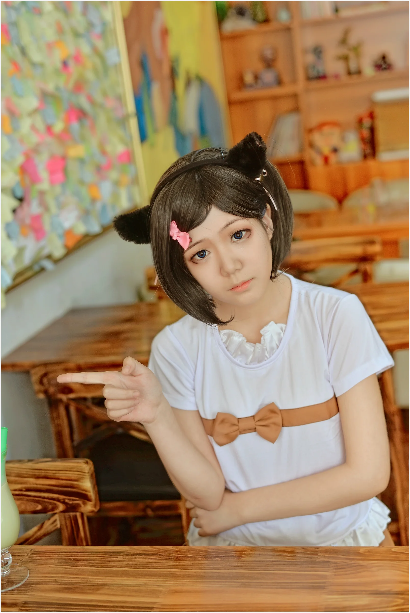 变态王子与不笑猫 筒隐月子咖啡店约会装COS写真