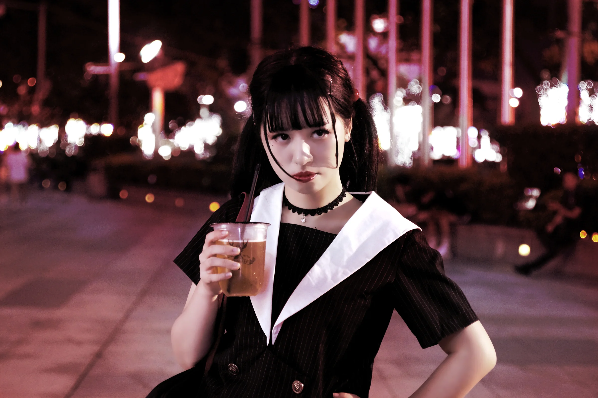 预热万圣节 ~恶魔系JK制服街拍｜高清图片集
