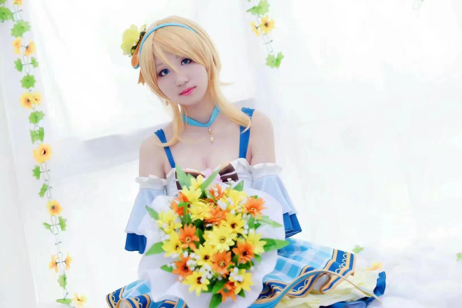 Love Live！绚濑绘里花束觉醒COS写真