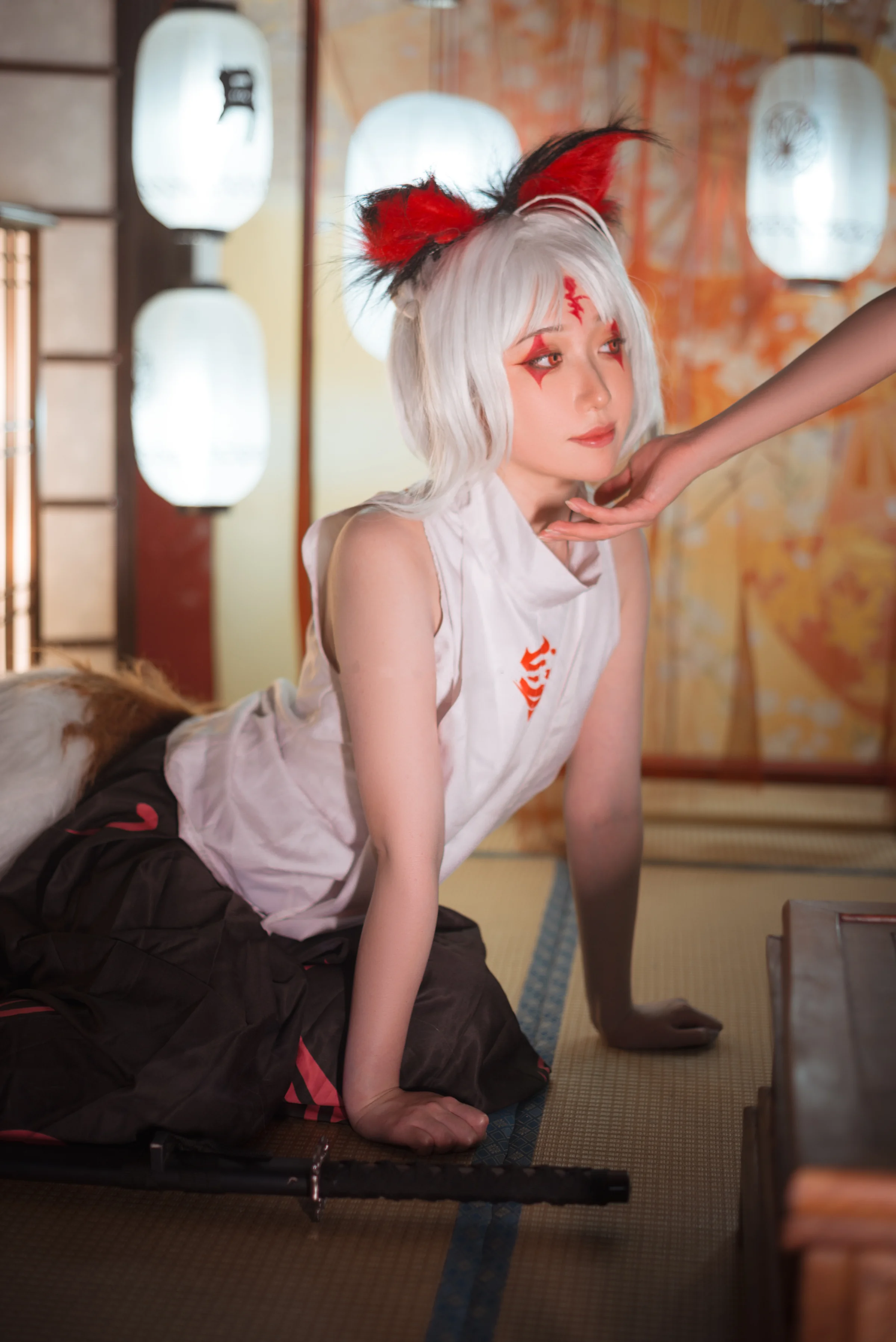 《阴阳师》白藏主COS写真