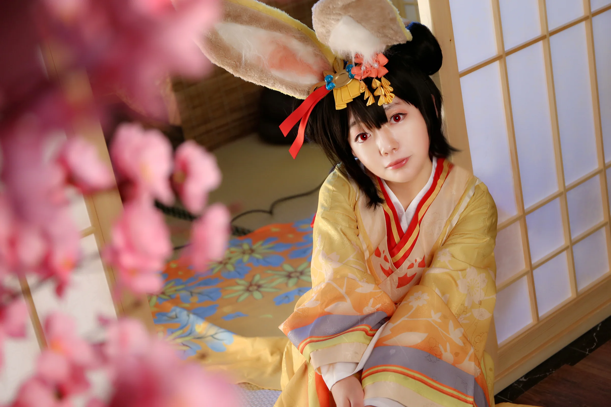 阴阳师山兔稚兔童心COS写真