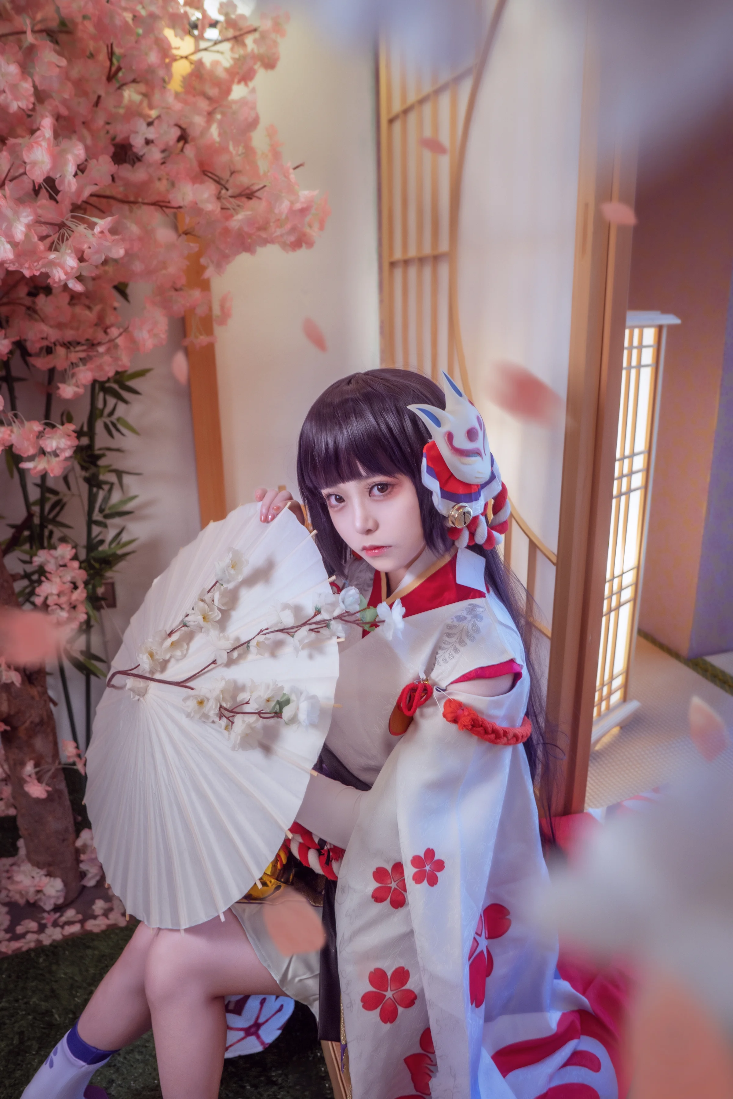 《阴阳师》雪女月见之樱COS写真