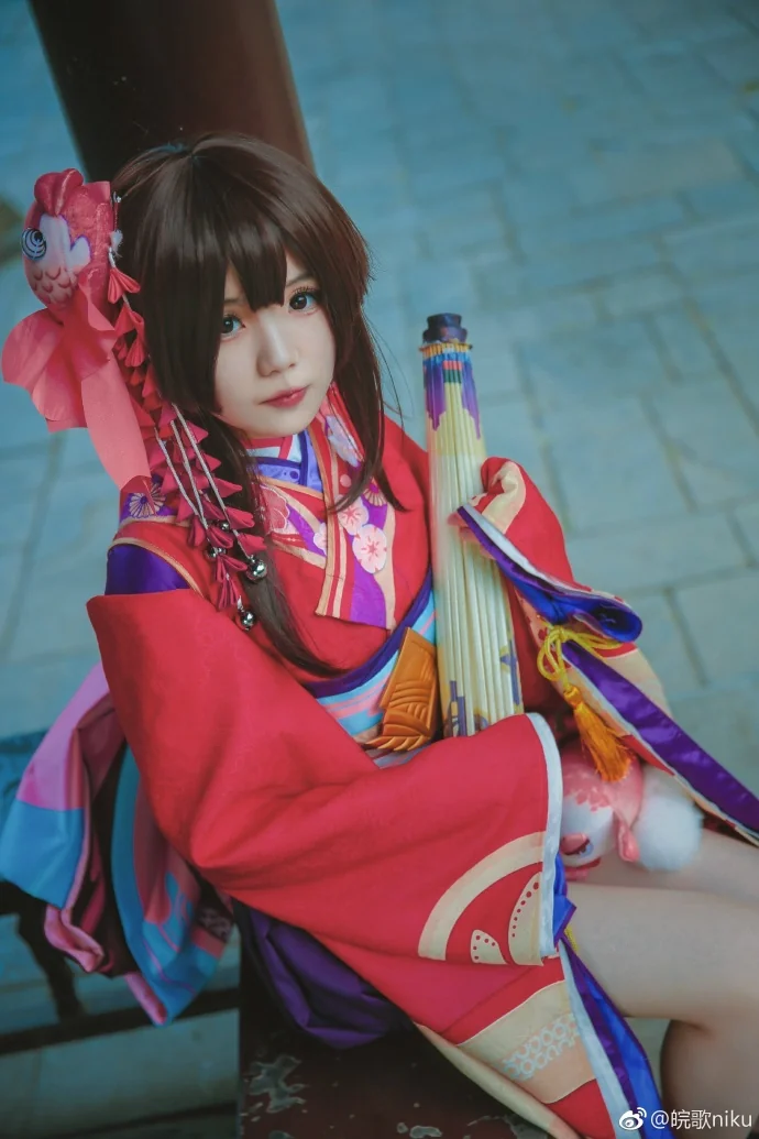 阴阳师神乐COS写真，萌妹子